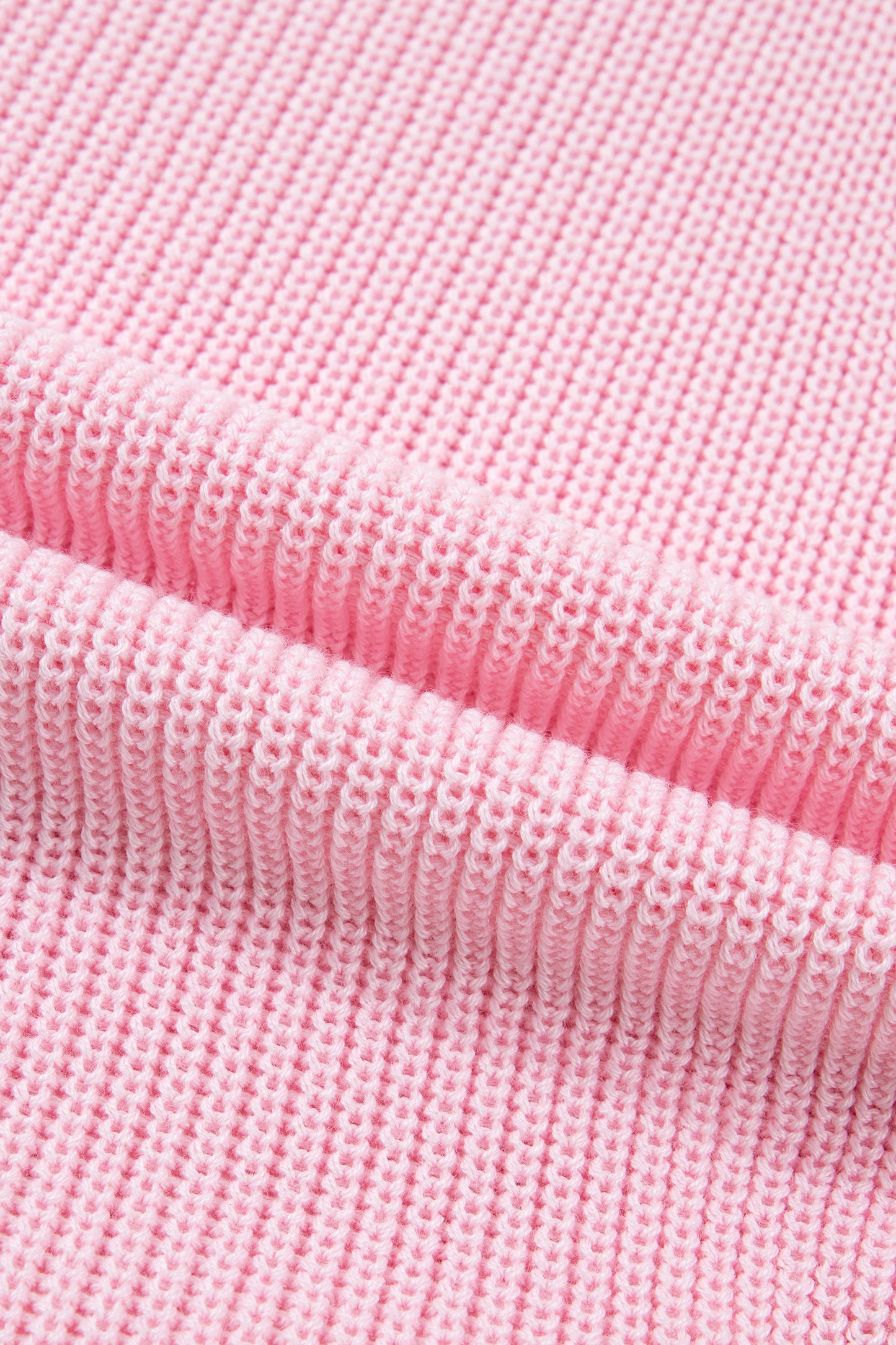 Pink Solid Color Knit V Neck Button Front Sweater Vest-TOPS / DRESSES-[Adult]-[Female]-2022 Online Blue Zone Planet
