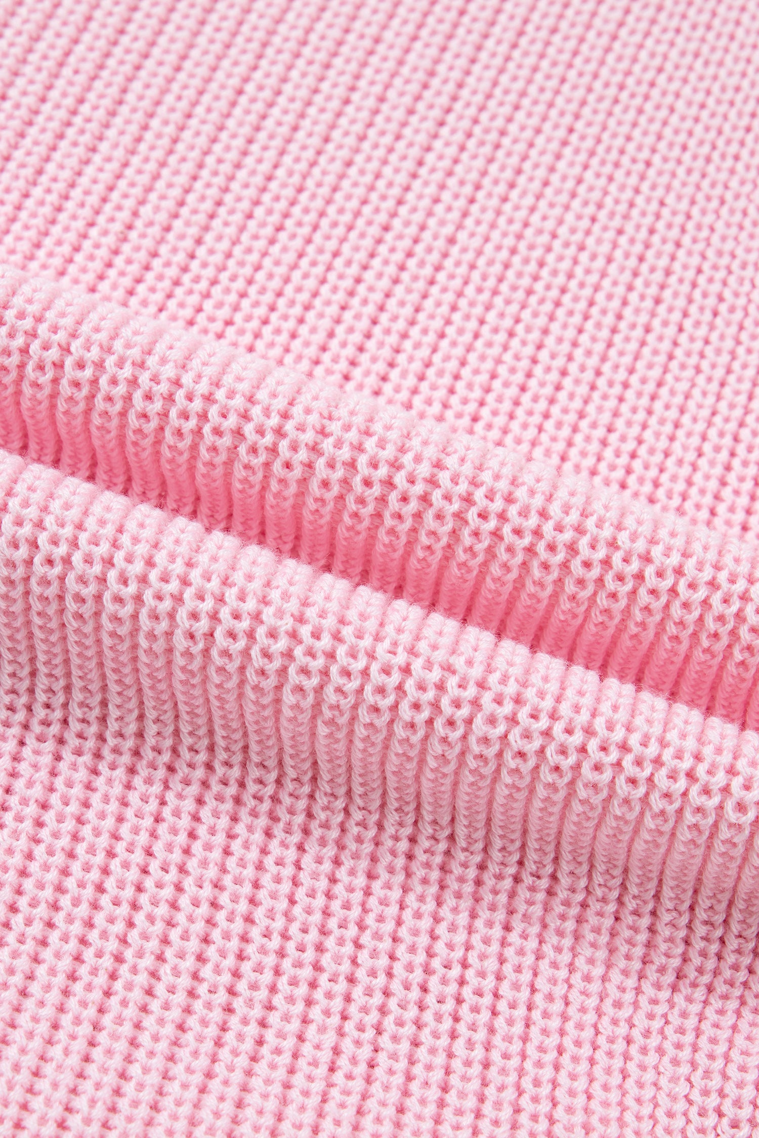 Pink Solid Color Knit V Neck Button Front Sweater Vest-TOPS / DRESSES-[Adult]-[Female]-2022 Online Blue Zone Planet