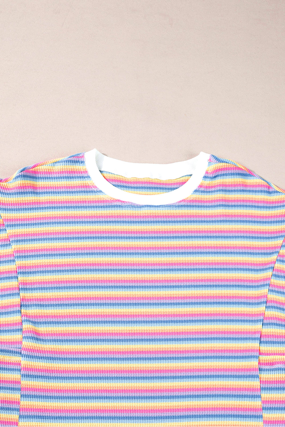 Blue Zone Planet | Pink Stripe Crew Neck T Shirt Dress-TOPS / DRESSES-[Adult]-[Female]-2022 Online Blue Zone Planet