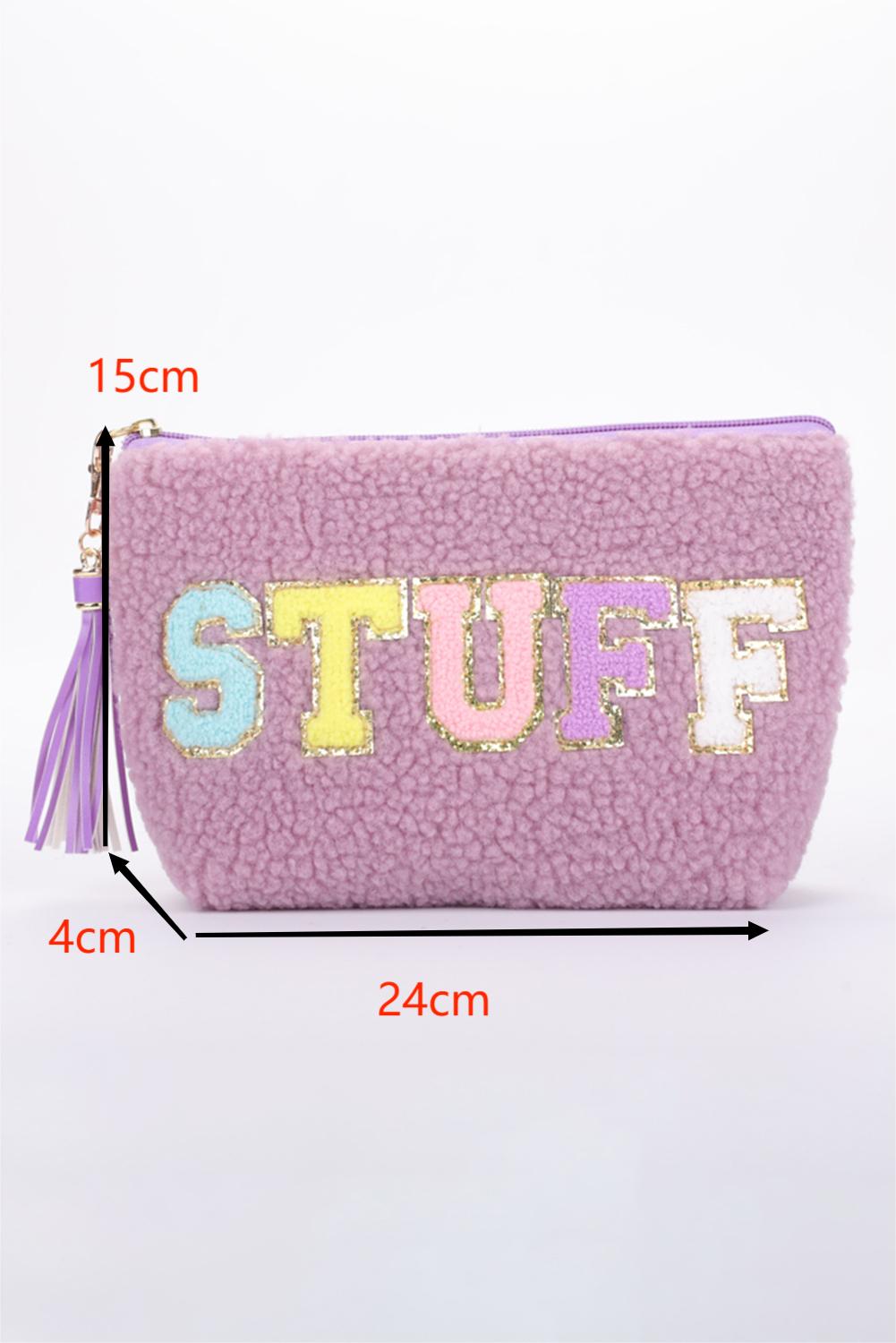 Phalaenopsis Sparkle Letter Pattern Tassel Zipper Makeup Bag-Shoes & Bags/Makeup Bags-[Adult]-[Female]-2022 Online Blue Zone Planet