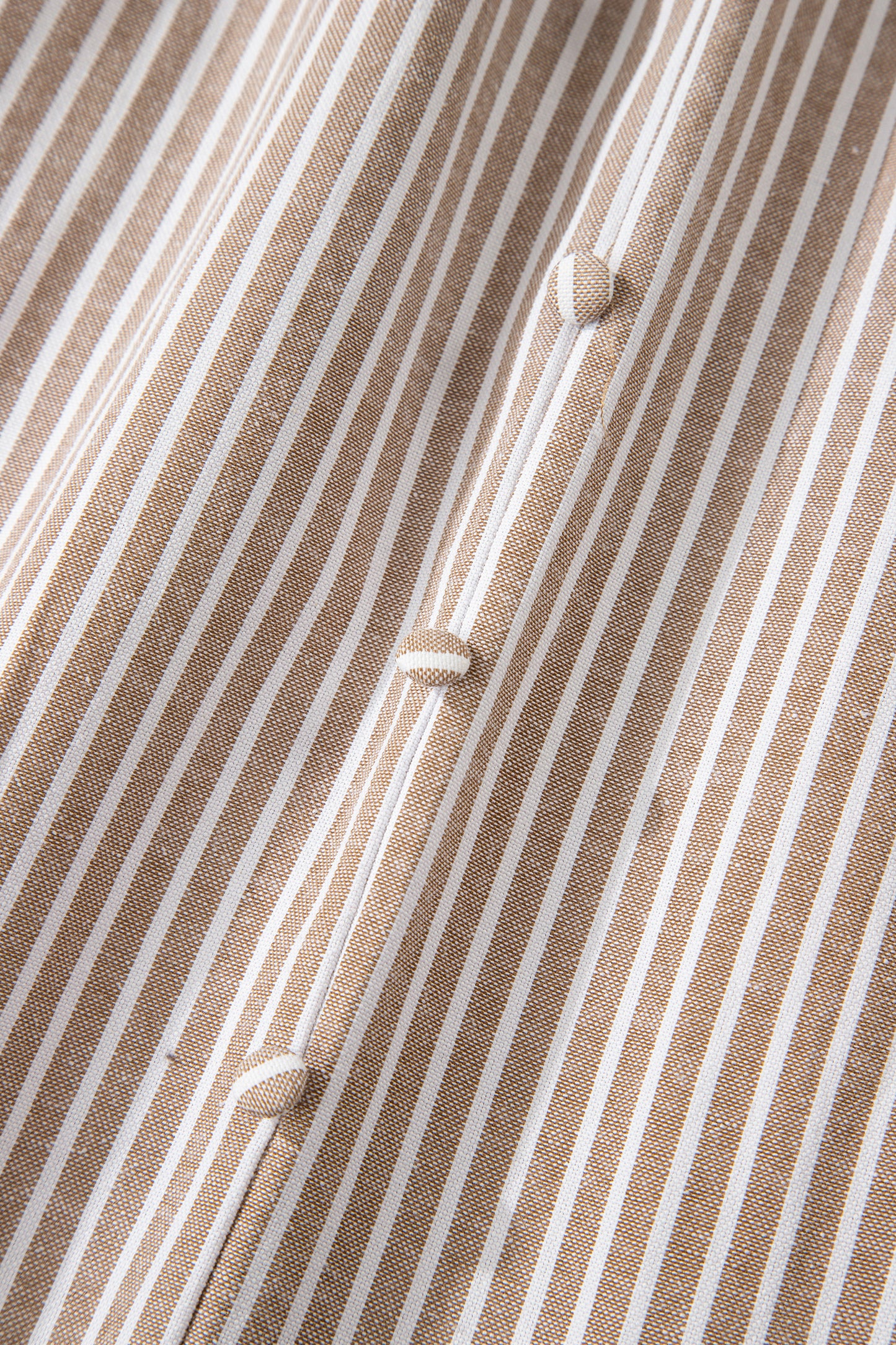 Khaki Stripe Flutter Sleeve Buttoned Front Slit Maxi Dress-TOPS / DRESSES-[Adult]-[Female]-2022 Online Blue Zone Planet