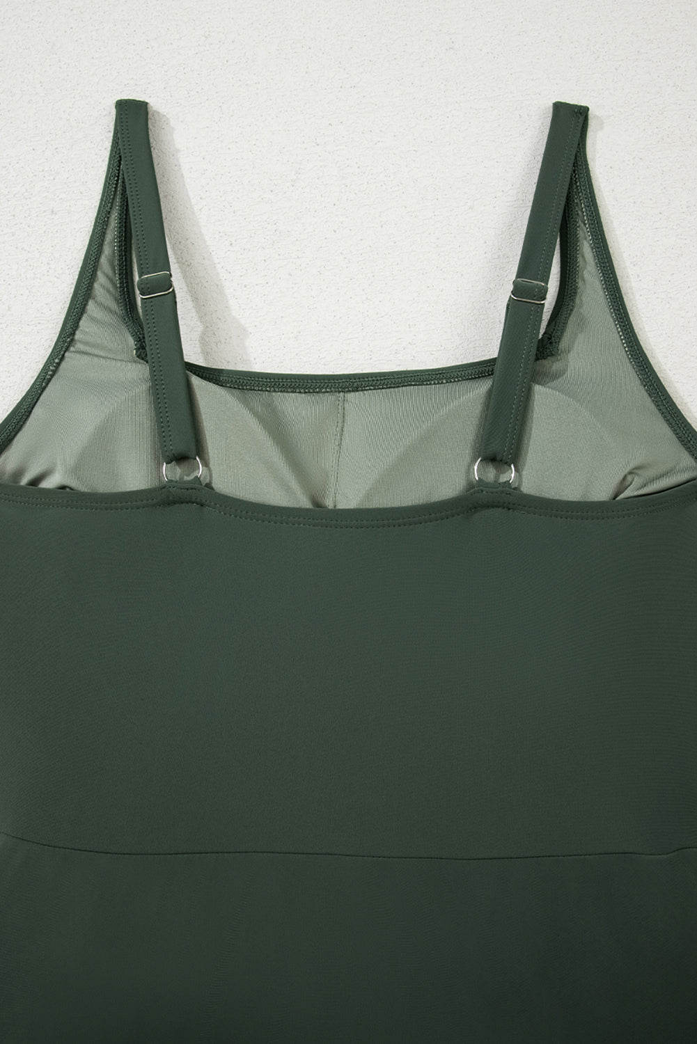 Mist Green Side Tied Waist Square Neck Adjustable Straps A-line One Piece Swim Dress-TOPS / DRESSES-[Adult]-[Female]-2022 Online Blue Zone Planet