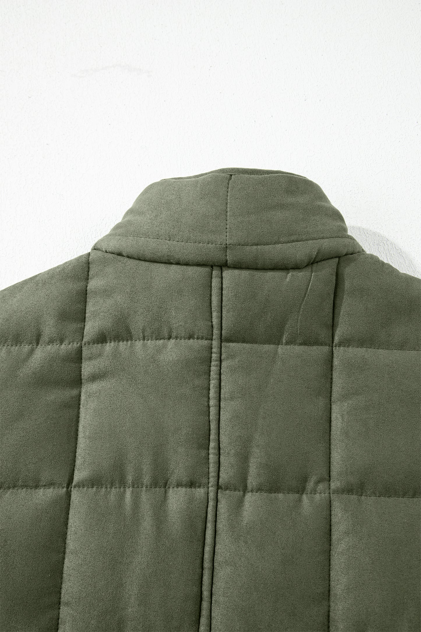 Green Zip-Up Pocket Quilted Jacket-Outerwear/Jackets-[Adult]-[Female]-2022 Online Blue Zone Planet