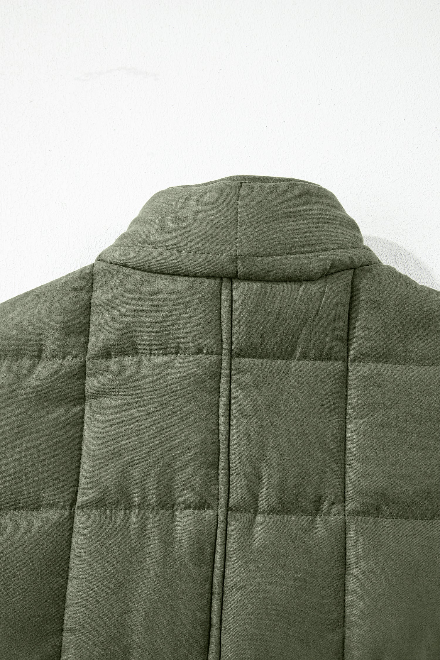 Green Zip-Up Pocket Quilted Jacket-Outerwear/Jackets-[Adult]-[Female]-2022 Online Blue Zone Planet