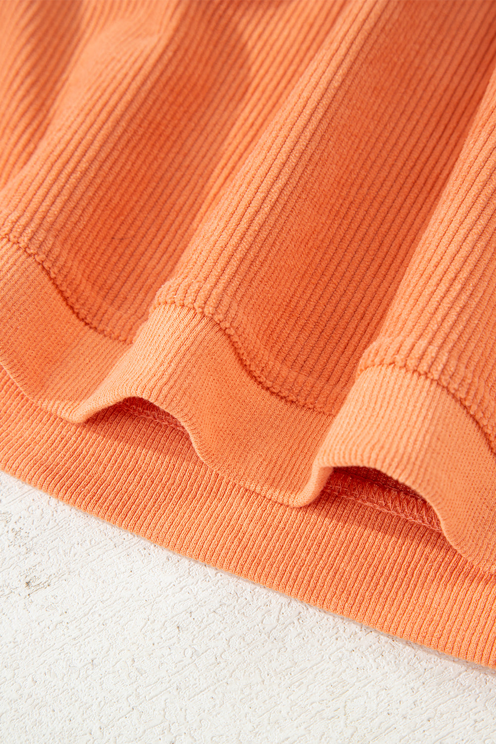 Orange Sequin Pumpkin Patched Twisted Rib Baggy Sweatshirt-Graphic/Graphic Sweatshirts-[Adult]-[Female]-2022 Online Blue Zone Planet