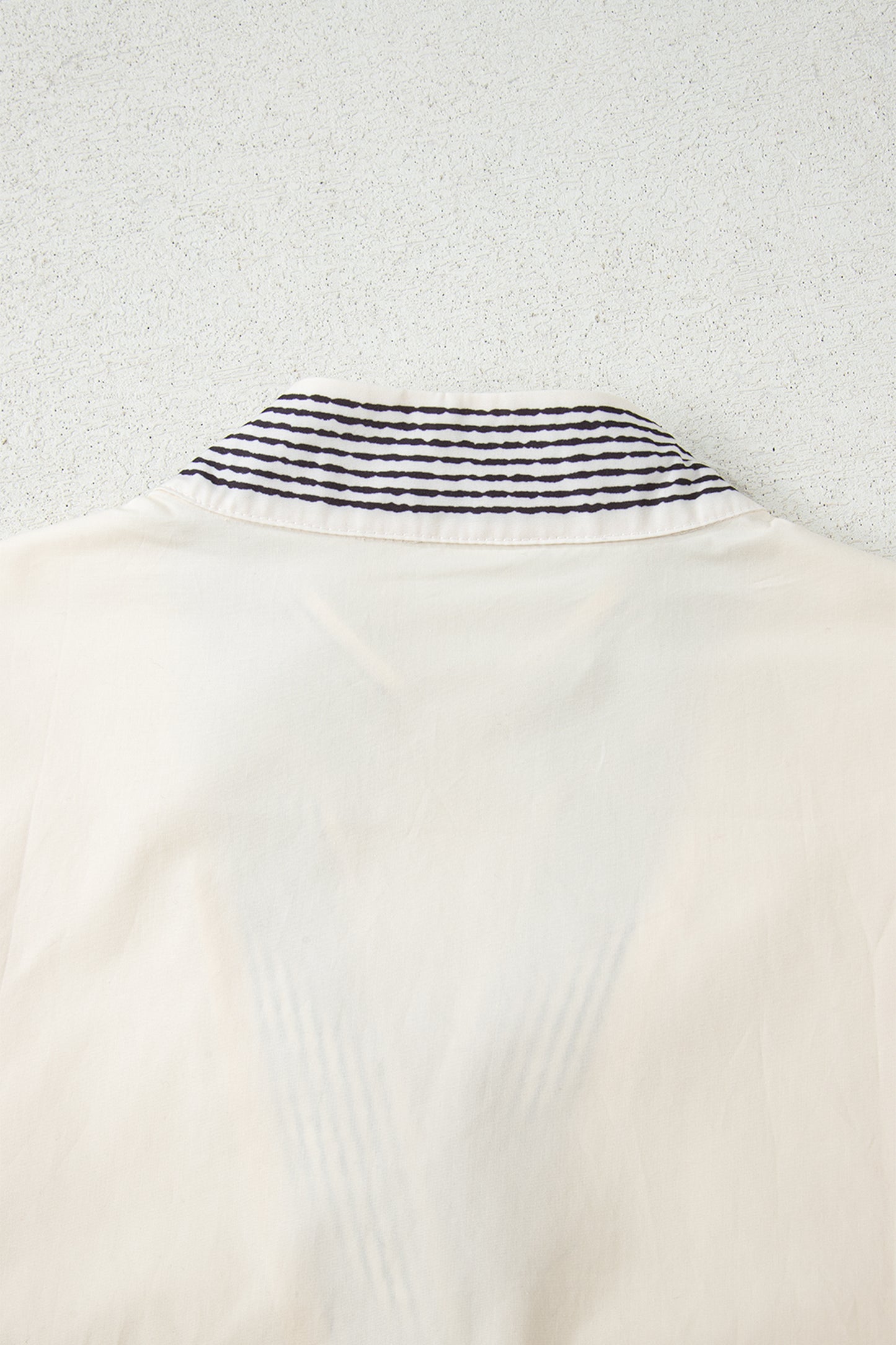 White Floral Puff Sleeve Contrast V Neck Patchwork Blouse-Tops/Blouses & Shirts-[Adult]-[Female]-2022 Online Blue Zone Planet