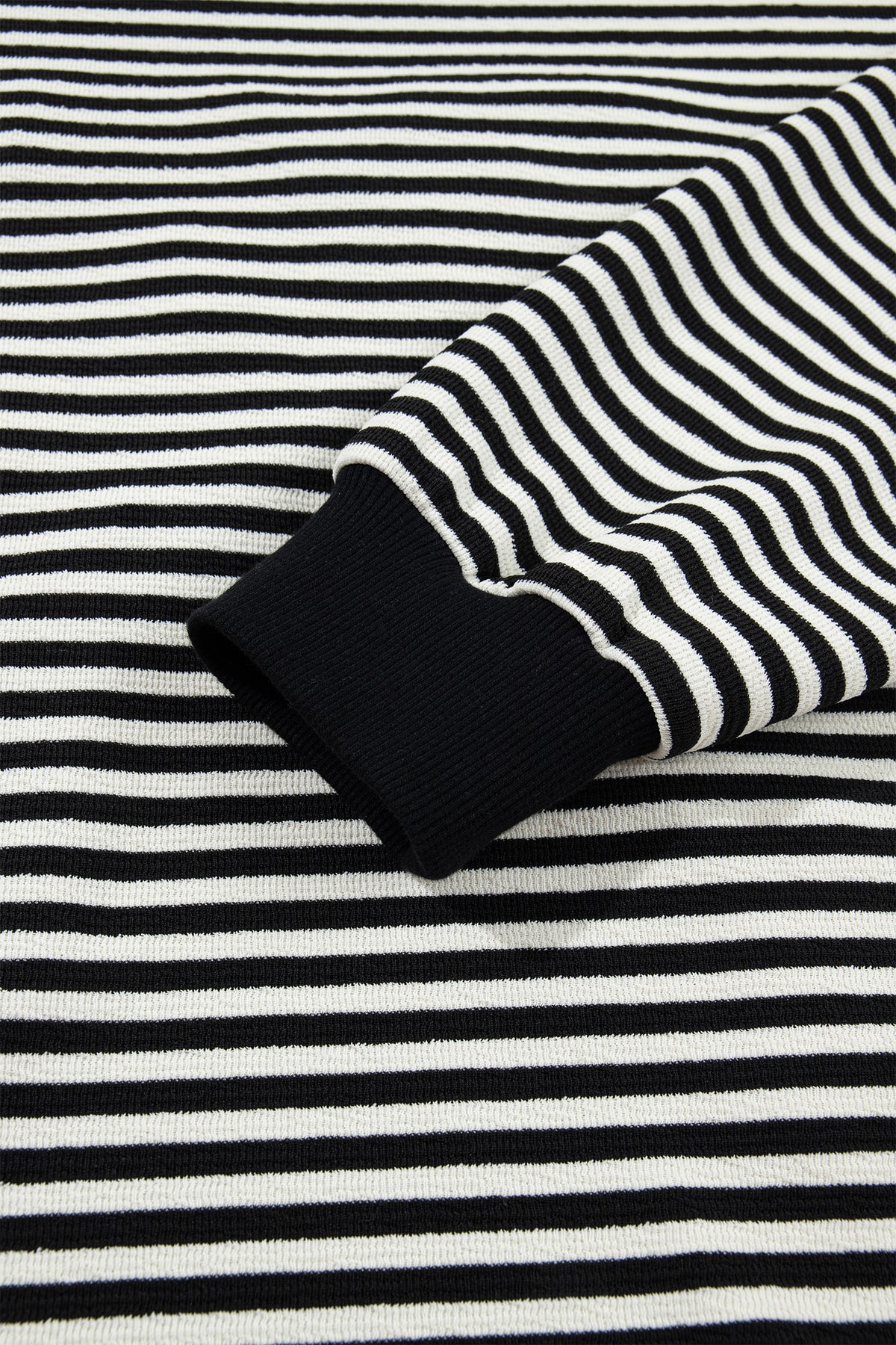 Black Stripe Velvet Bow Pattern Dropped Shoulder Loose Sweatshirt-Tops/Sweatshirts & Hoodies-[Adult]-[Female]-2022 Online Blue Zone Planet