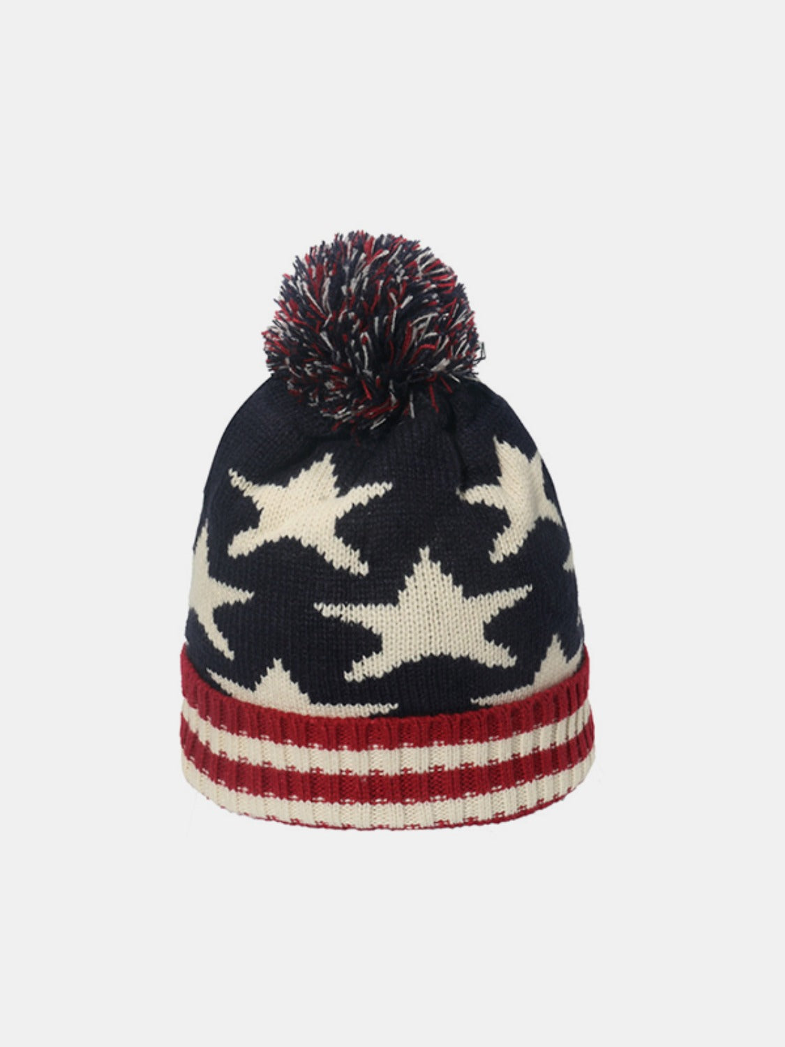 Roll Rim US Flag Knit Hat-HATS-[Adult]-[Female]-Style D-One Size-2022 Online Blue Zone Planet