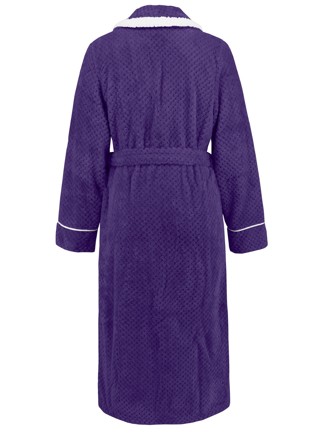 Contrast Trim Tie Waist Lounge Nightgown with Pockets-TOPS / DRESSES-[Adult]-[Female]-2022 Online Blue Zone Planet