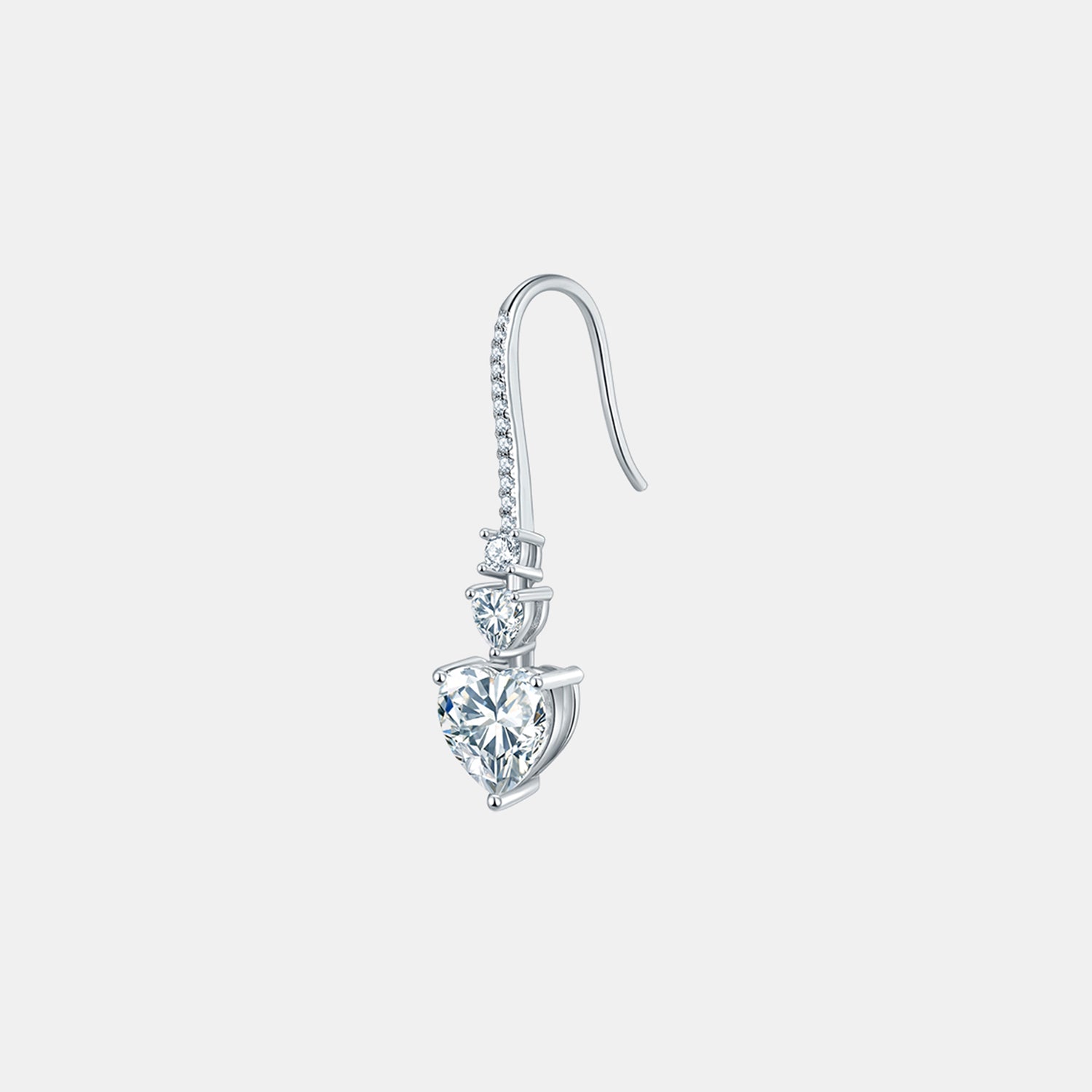 5.44 Carat 925 Sterling Silver Moissanite Heart Drop Earrings-EARRINGS-[Adult]-[Female]-Silver-One Size-2022 Online Blue Zone Planet