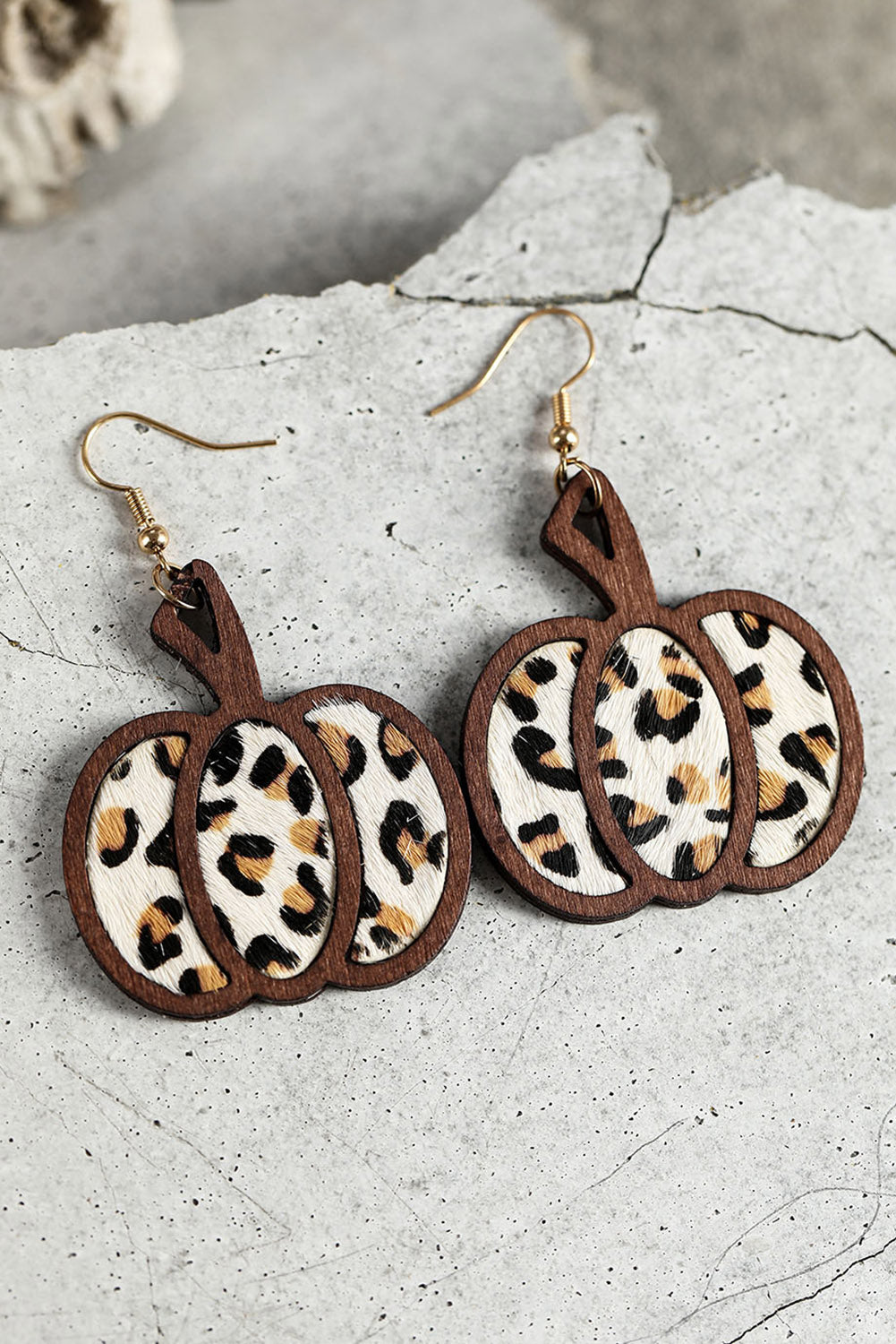 Multicolour Animal Print Pumpkin Shape Drop Earrings-Accessories/Jewelry-[Adult]-[Female]-2022 Online Blue Zone Planet