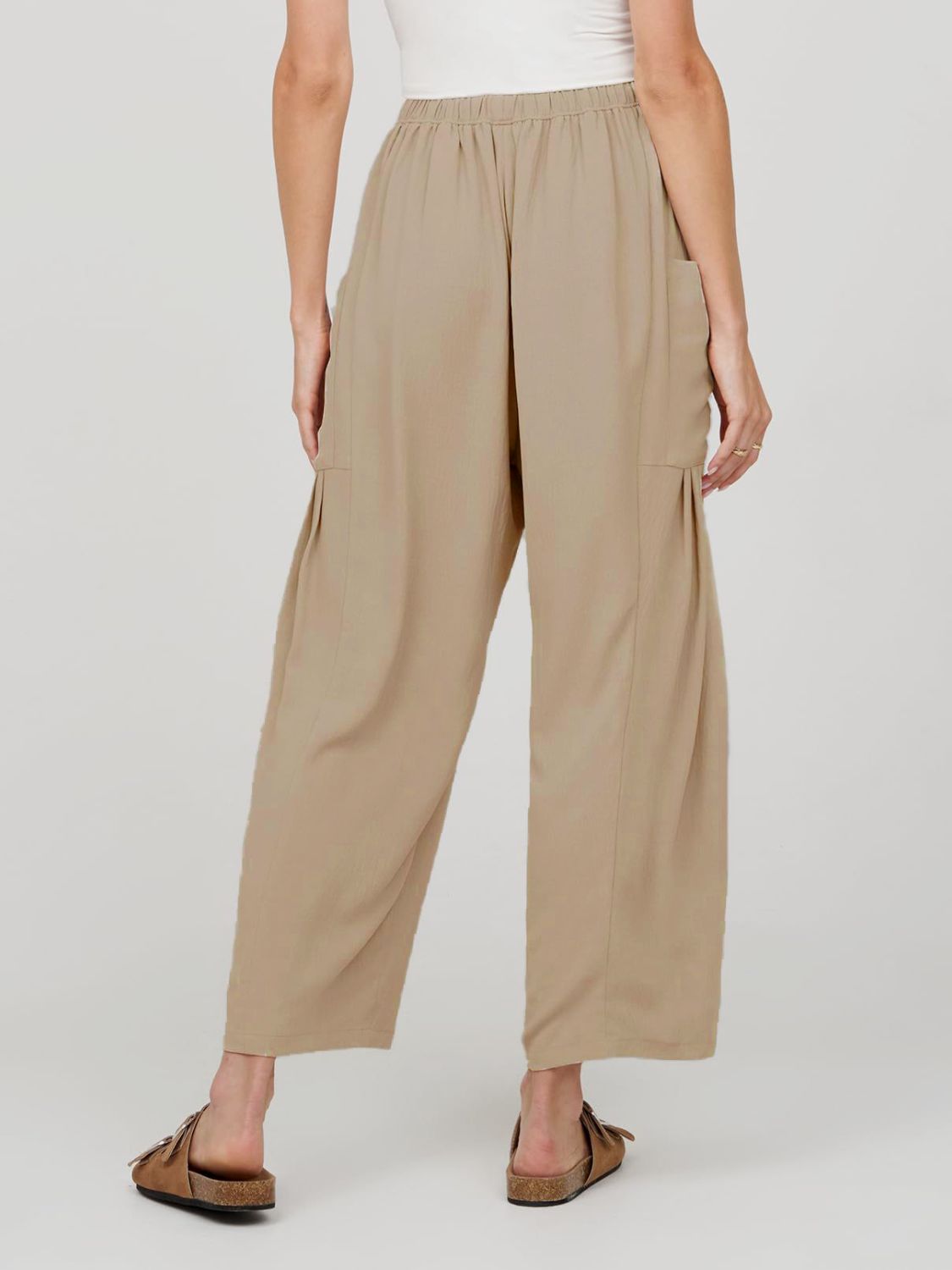 Full Size Wide Leg Pants with Pockets-BOTTOMS SIZES SMALL MEDIUM LARGE-[Adult]-[Female]-2022 Online Blue Zone Planet