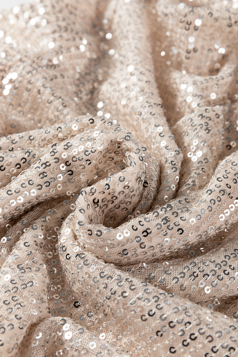 Jet Stream Sequin Mock Neck Drape Open Back Bell Sleeve Top-Tops/Long Sleeve Tops-[Adult]-[Female]-2022 Online Blue Zone Planet