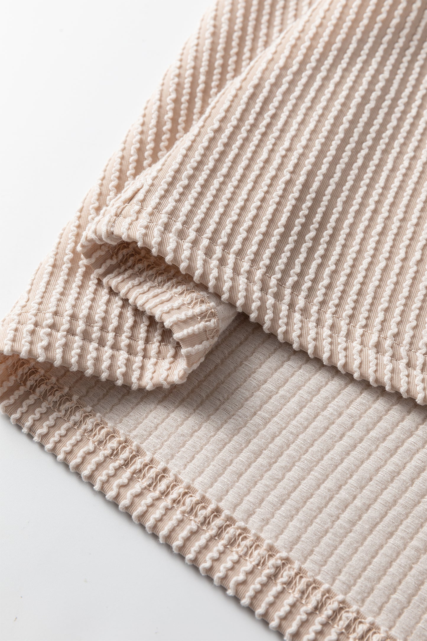 Parchment Twist Ribbed Floral Contrast Patchwork Long Sleeve Top-Tops/Long Sleeve Tops-[Adult]-[Female]-2022 Online Blue Zone Planet