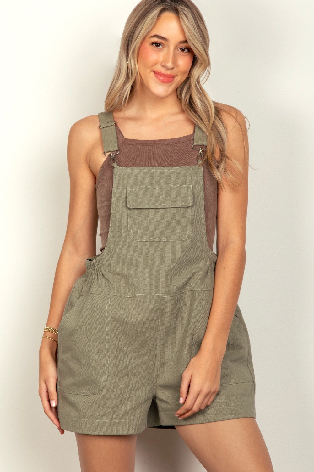 VERY J Adjustable Spaghetti Strap Overalls with Pockets-TOPS / DRESSES-[Adult]-[Female]-2022 Online Blue Zone Planet