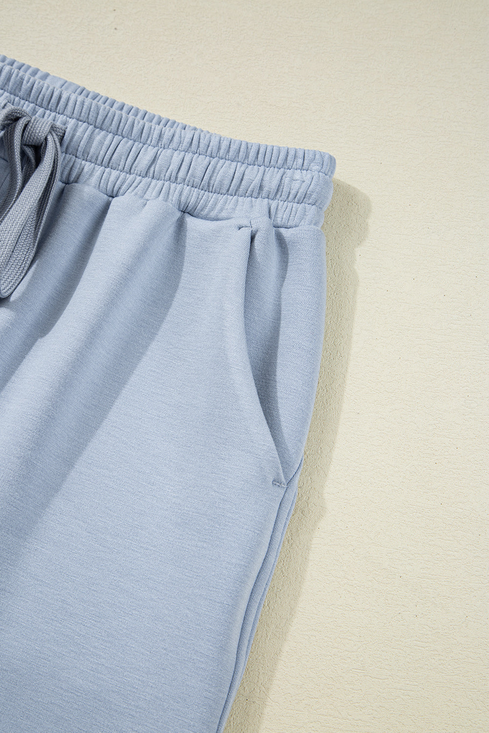 Beau Blue Half Zip Thumbhole Sleeve Hoodie Active Pants 2pcs Outfit-Tops / Dresses-[Adult]-[Female]-2022 Online Blue Zone Planet