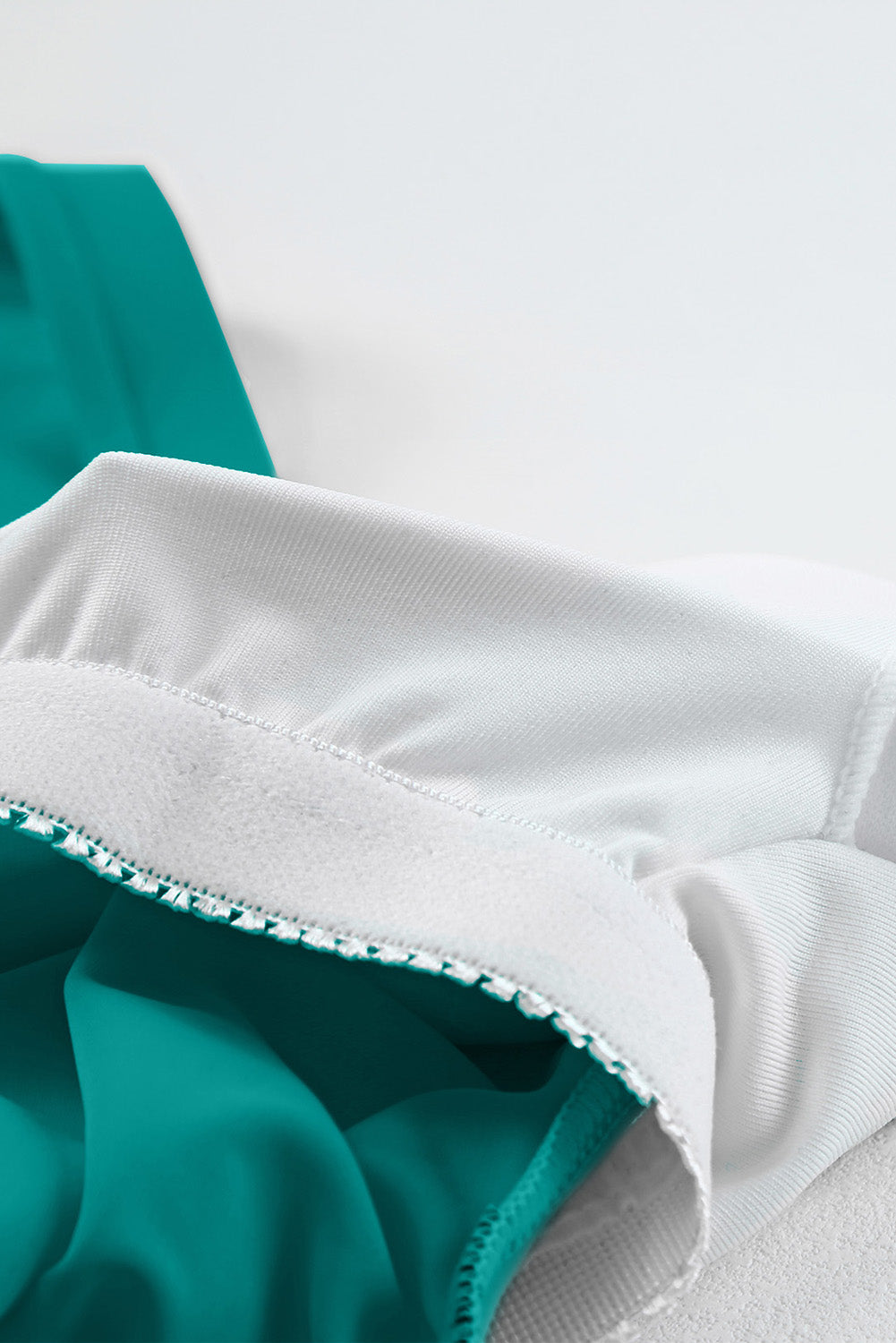 Green Solid Square Neck Sleeveless Tankini Swimsuit-Swimwear/Tankinis-[Adult]-[Female]-2022 Online Blue Zone Planet