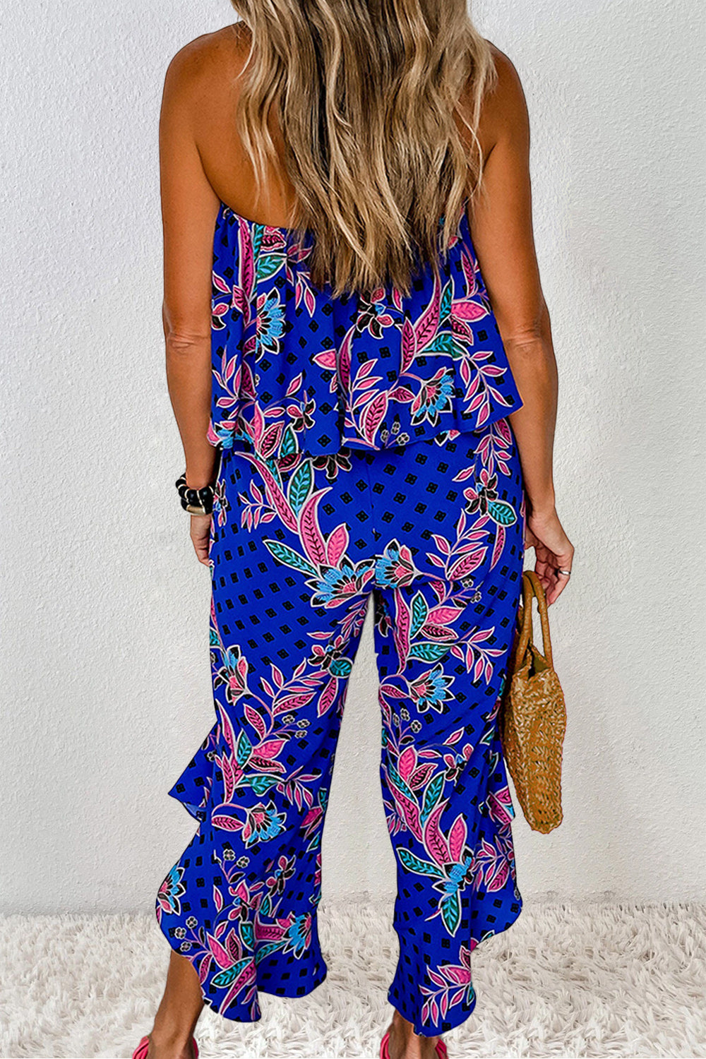 Printed Tube Jumpsuit-TOPS / DRESSES-[Adult]-[Female]-2022 Online Blue Zone Planet