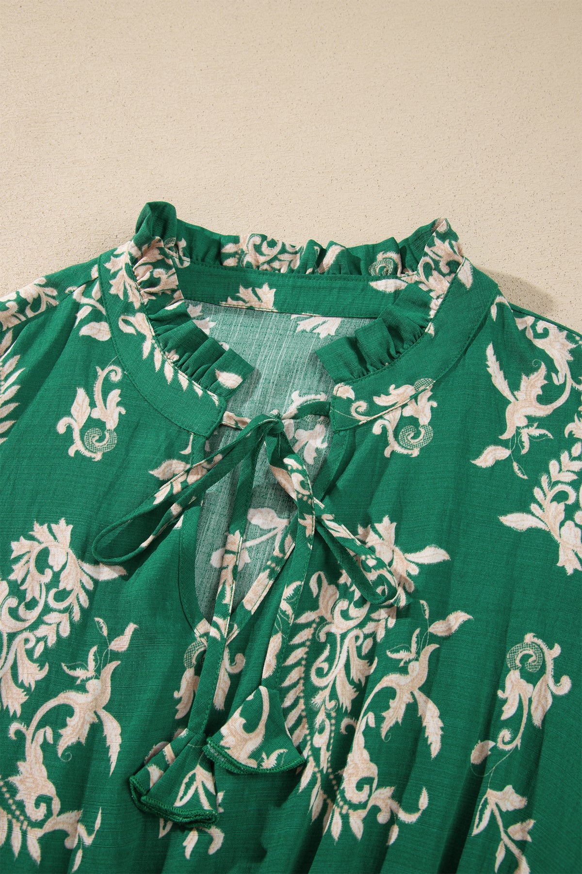 Green Floral Print V Neck Shift Dress Plus Size Dress-TOPS / DRESSES-[Adult]-[Female]-2022 Online Blue Zone Planet