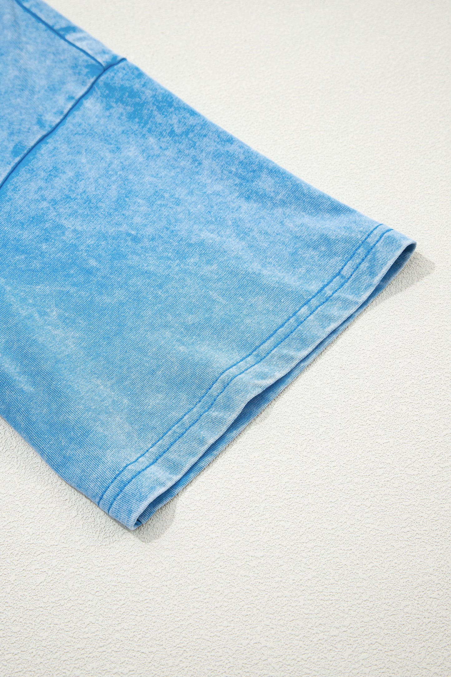 Blue Mineral Washed Oversized Tee-Tops/Tops & Tees-[Adult]-[Female]-2022 Online Blue Zone Planet