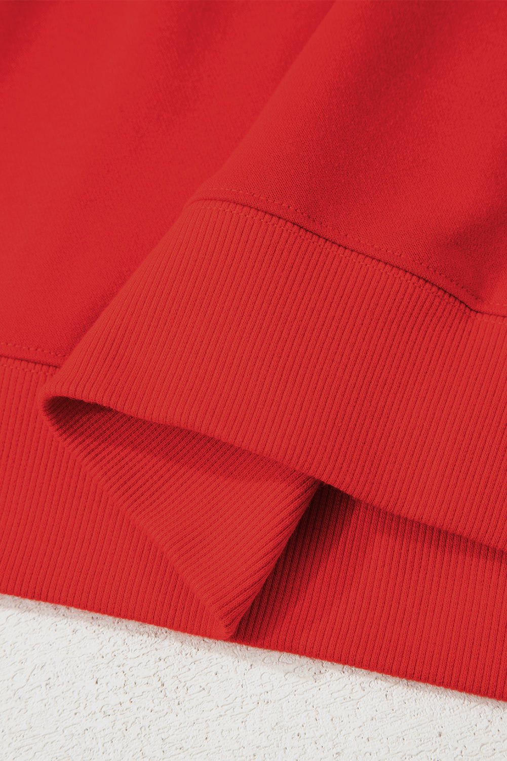Fiery Red Varsity Striped Detail Drop Shoulder Oversized Sweatshirt-Tops/Sweatshirts & Hoodies-[Adult]-[Female]-2022 Online Blue Zone Planet