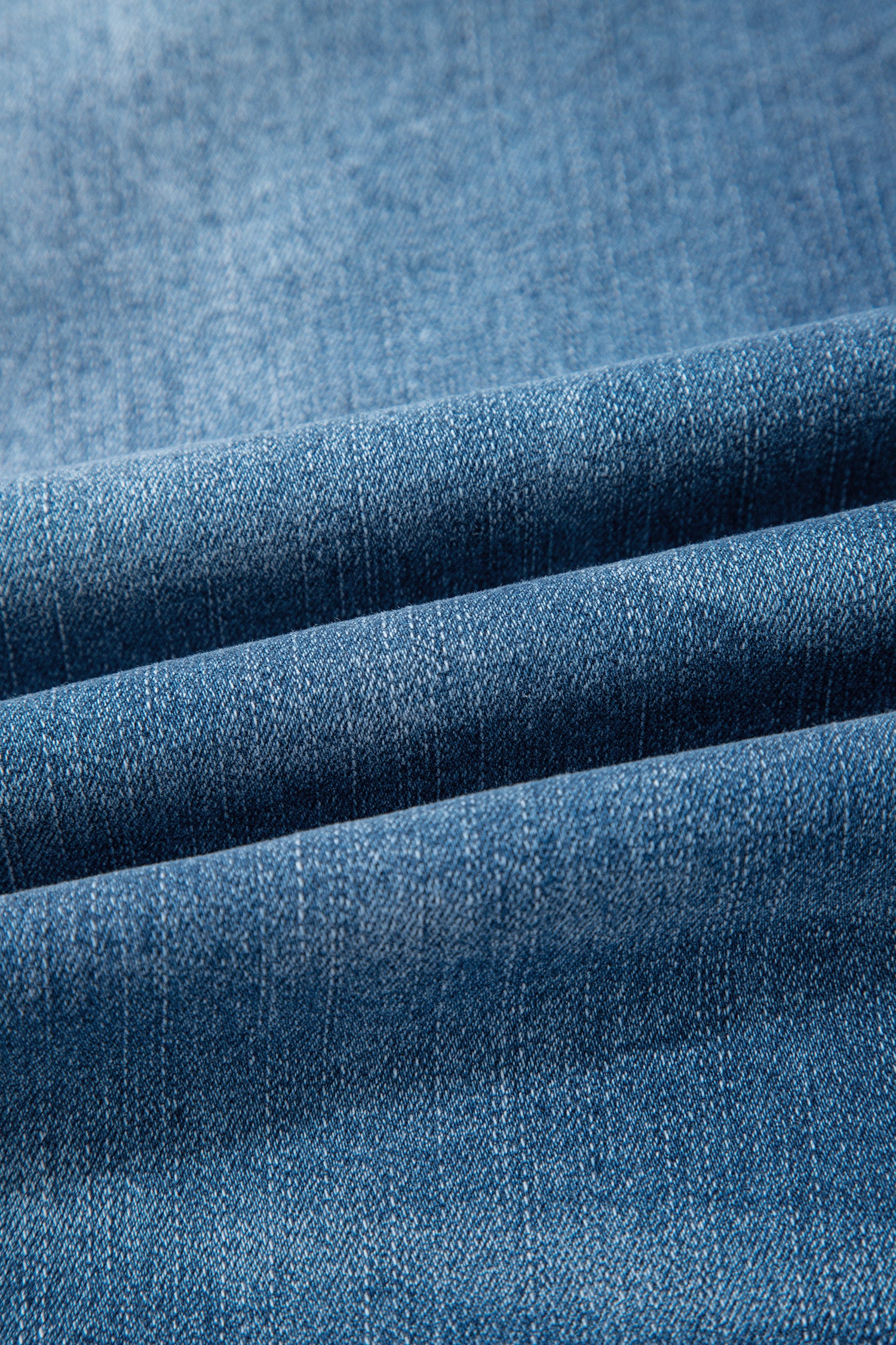 Sail Blue Exposed Stitching Straight Jeans-Bottoms/Jeans-[Adult]-[Female]-2022 Online Blue Zone Planet