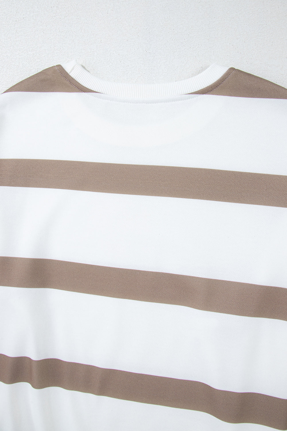 Blue Zone Planet | Brown Stripe Striped Drop Shoulder Pullover And Jogger Pants Set-Two Piece Sets/Pant Sets-[Adult]-[Female]-2022 Online Blue Zone Planet