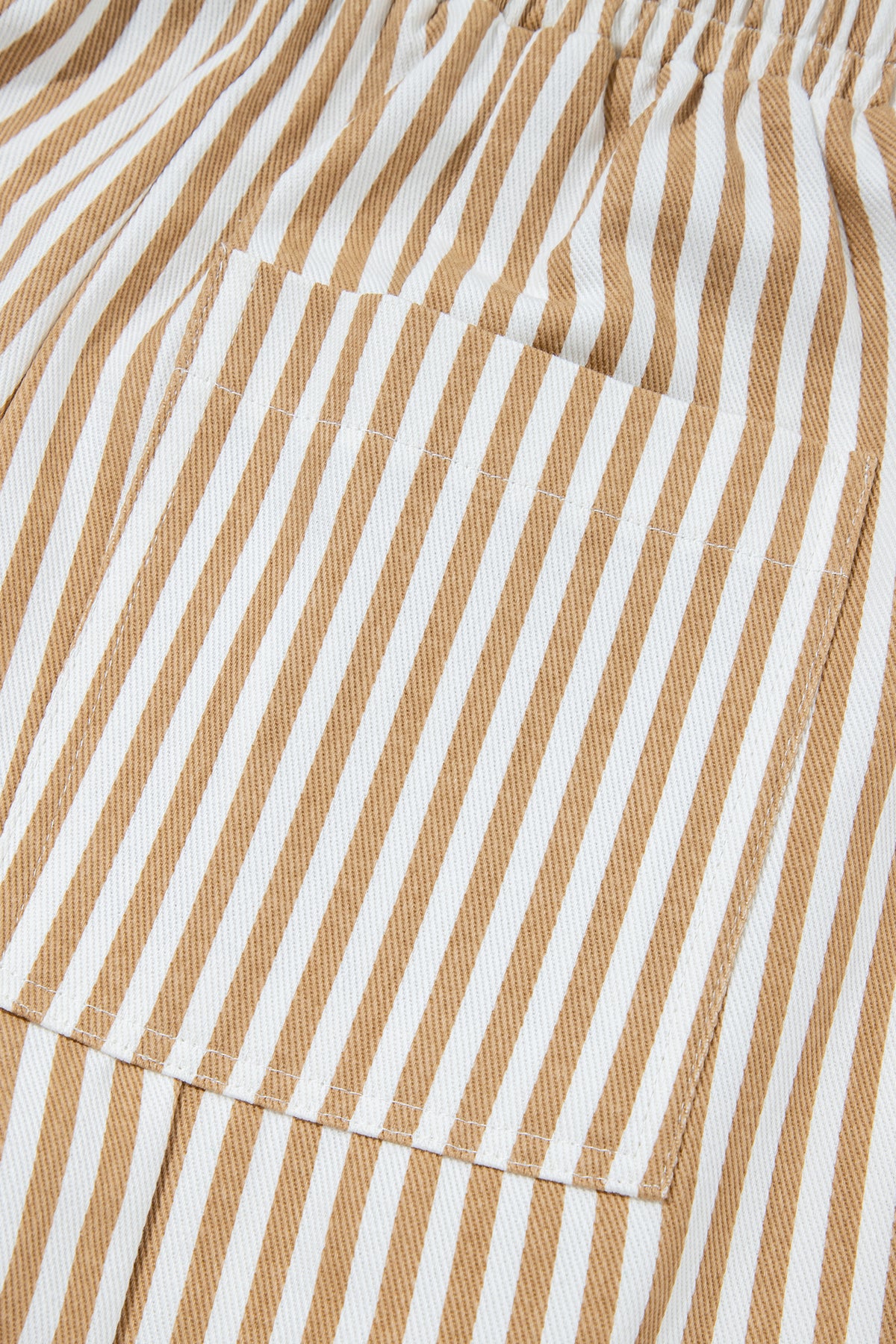 Apricot Stripe Ribbon Drawstring Waist Full-Length Shift Pant-Bottoms/Pants & Culotte-[Adult]-[Female]-2022 Online Blue Zone Planet