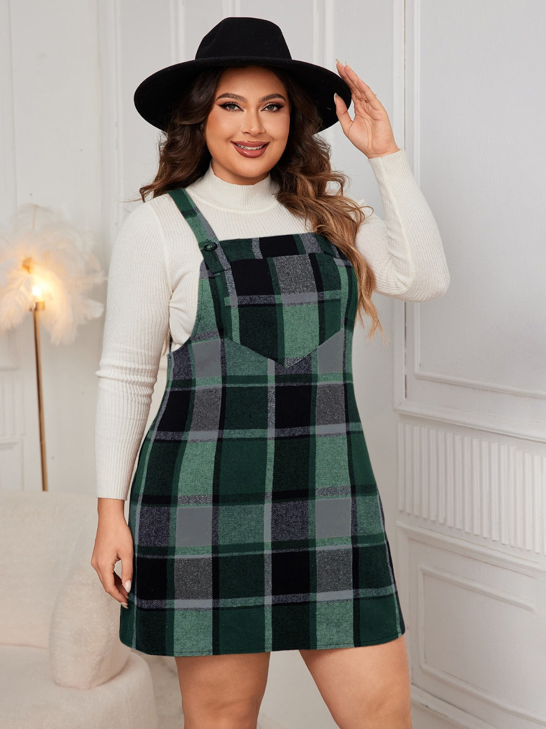 blue plaid apron dress Margaret Apron Dress - Easy Street Plaid