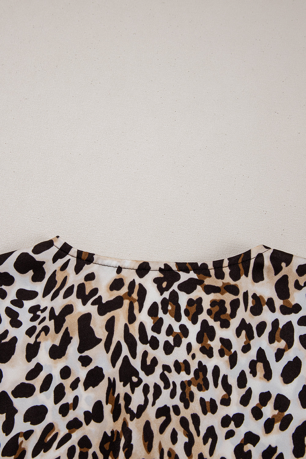 Multicolour Leopard Tie Front Puff Sleeve Short Flared Dress-Dresses/Mini Dresses-[Adult]-[Female]-2022 Online Blue Zone Planet
