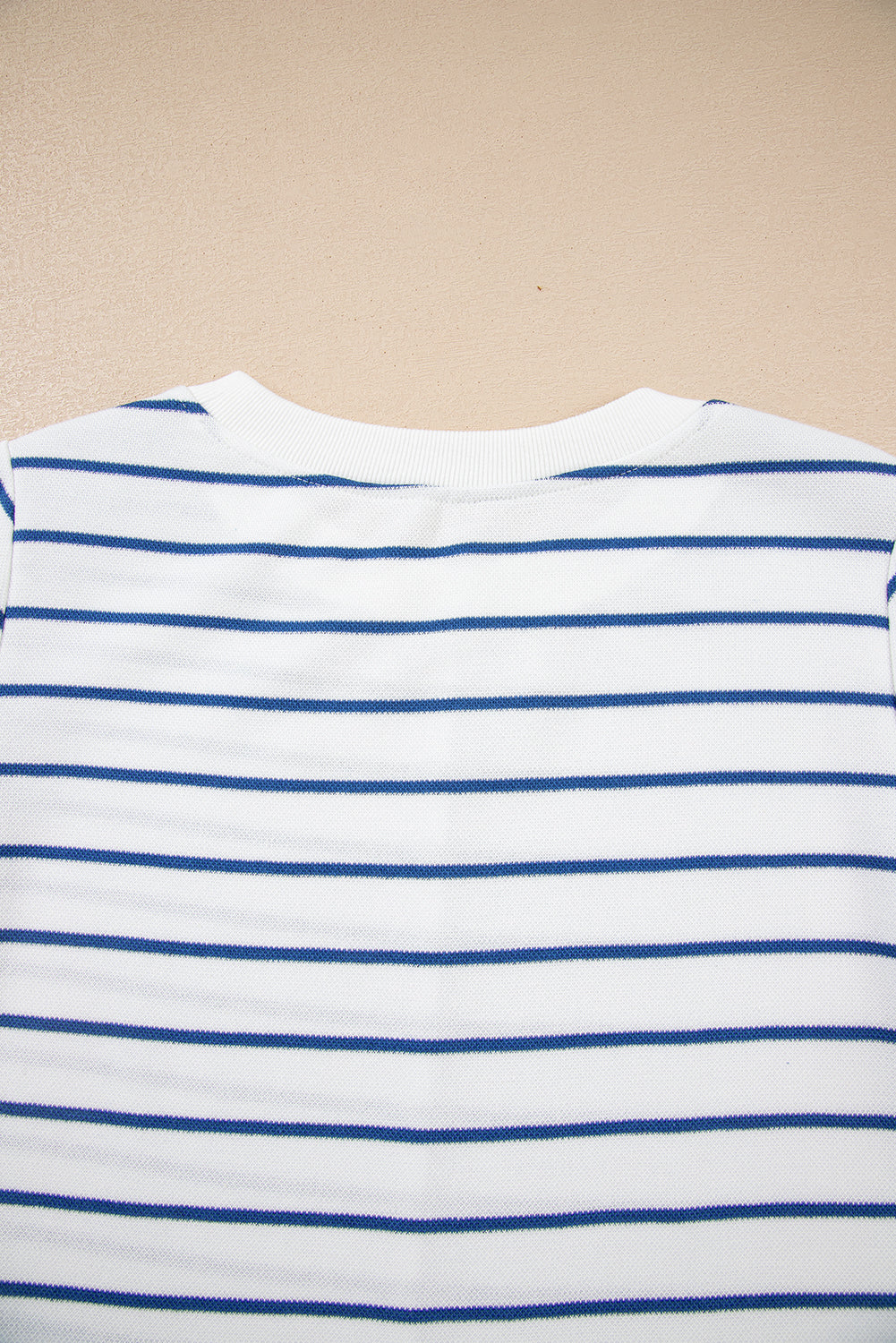 Sail Blue Striped Long Sleeve Top Drawstring Wide Leg Pants 2pcs Outfit-Two Piece Sets/Pant Sets-[Adult]-[Female]-2022 Online Blue Zone Planet