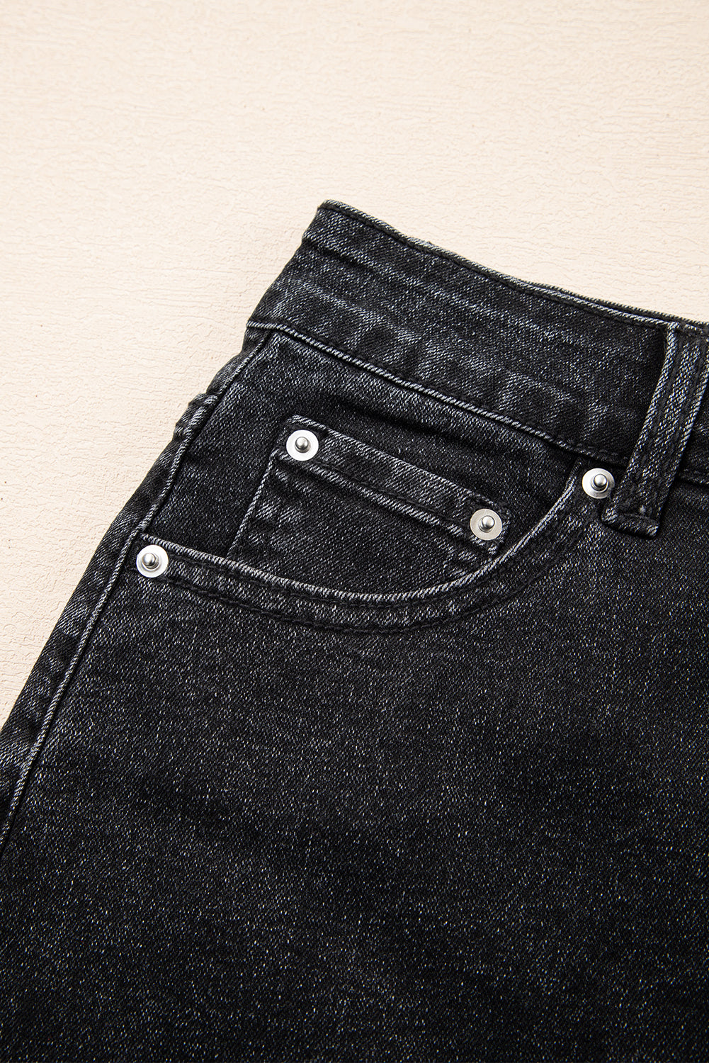 Carbon Grey Mineral Wash Ripped Raw Hem Denim Mini Skirt-Bottoms/Skirts & Petticoat-[Adult]-[Female]-2022 Online Blue Zone Planet