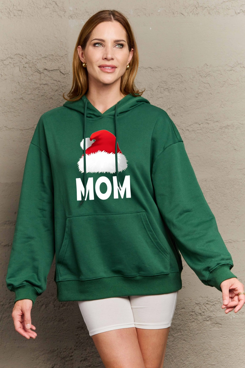 Simply Love Full Size MOM Graphic Hoodie-HOODIES-[Adult]-[Female]-Green-S-2022 Online Blue Zone Planet