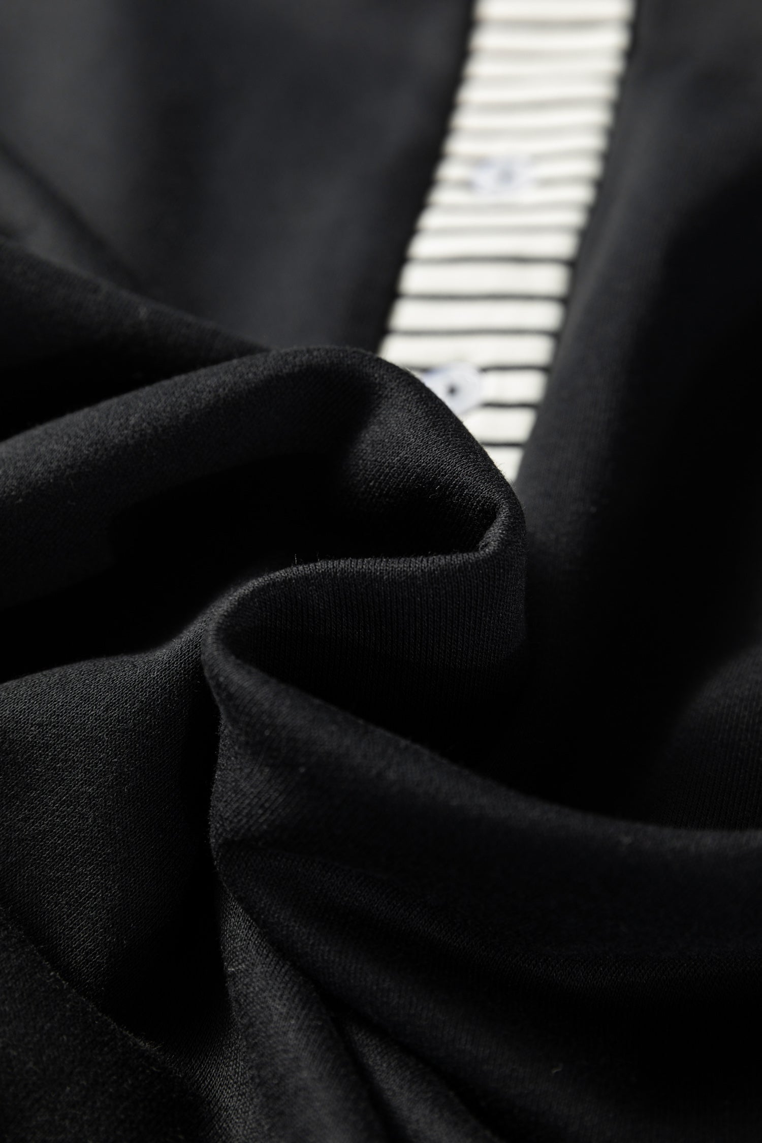 Black Plus Size Striped Cuffs Polo Collar Patchwork Long Sleeve Ruffle Hem Dress-TOPS / DRESSES-[Adult]-[Female]-2022 Online Blue Zone Planet