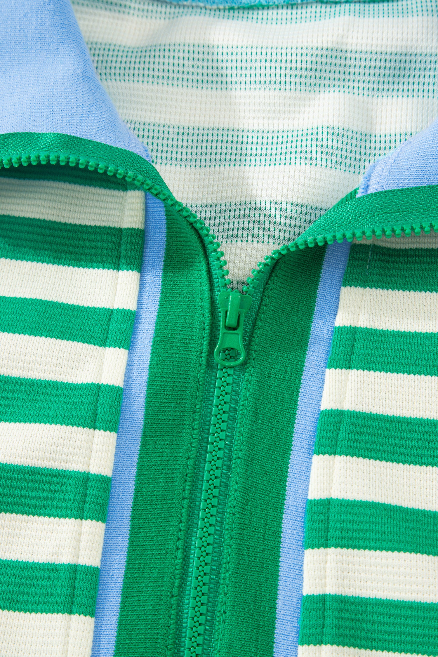 Bright Green Textured Stripe Print Contrast Trim Zip Collar Sleeveless 2pcs Skort Set-Two Piece Sets/Two Piece Dresses-[Adult]-[Female]-2022 Online Blue Zone Planet