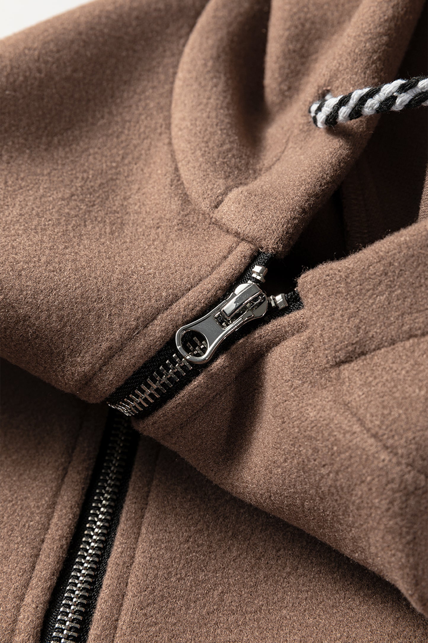 Four Leaf Clover Contrast Cuffed Drop Shoulder Zip up Tunic Hoodie-Tops / Dresses-[Adult]-[Female]-2022 Online Blue Zone Planet