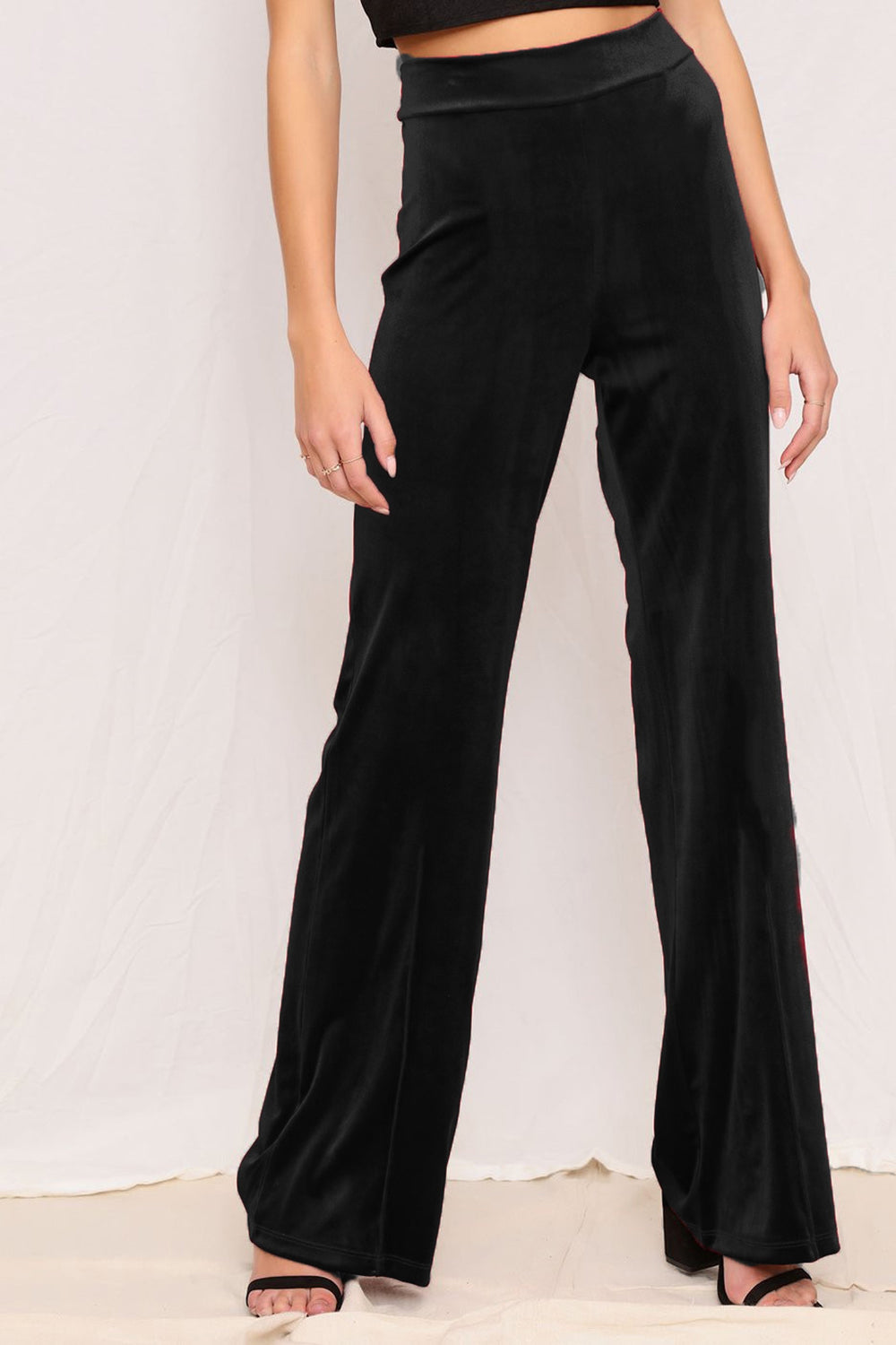 Full Size High Waist Pants-BOTTOMS SIZES SMALL MEDIUM LARGE-[Adult]-[Female]-Black-S-2022 Online Blue Zone Planet