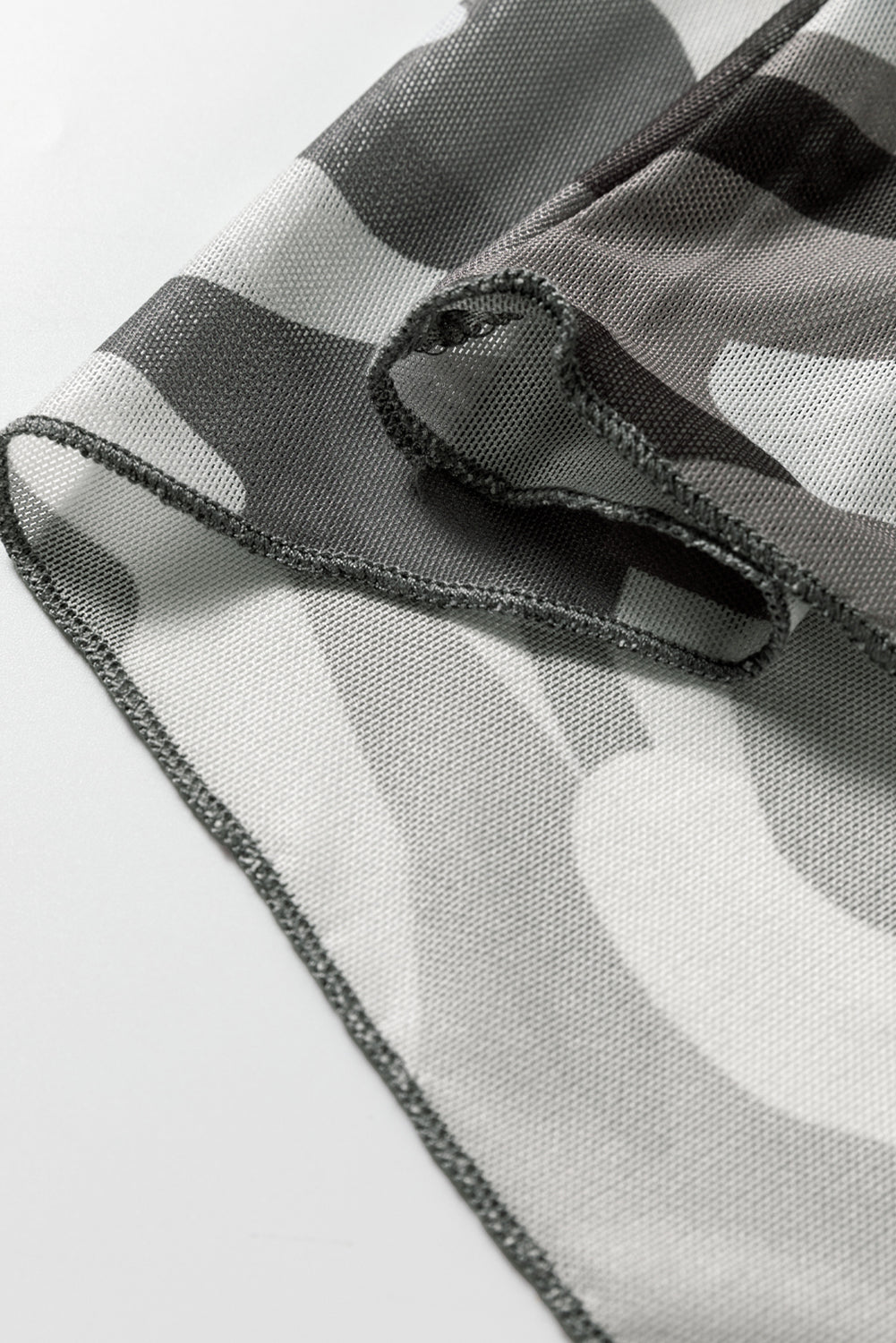 Green Western Fashion Camouflage Print Mesh Long Sleeve Top-Tops/Long Sleeve Tops-[Adult]-[Female]-2022 Online Blue Zone Planet