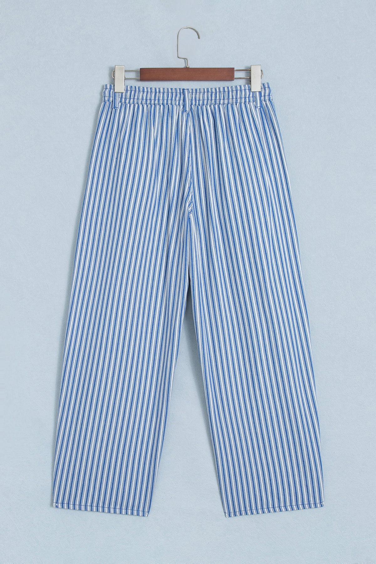 Blue Stripe Drawstring Casual Loose Pants-Bottoms/Pants & Culotte-[Adult]-[Female]-2022 Online Blue Zone Planet