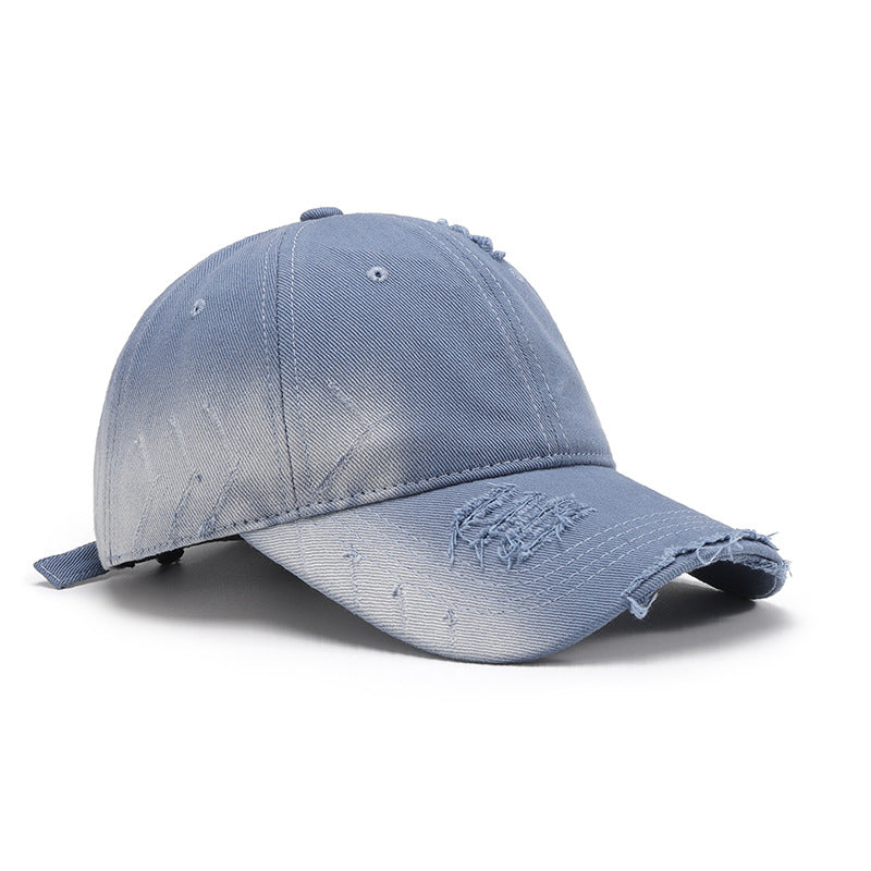 Distressed Adjustable Cotton Hat-HATS-[Adult]-[Female]-2022 Online Blue Zone Planet