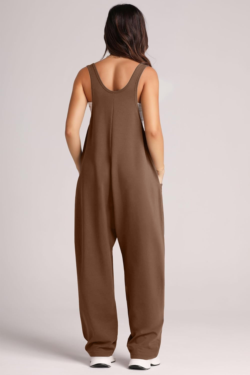 Blue Zone Planet | Wide Strap Jumpsuit with Pockets-TOPS / DRESSES-[Adult]-[Female]-2022 Online Blue Zone Planet