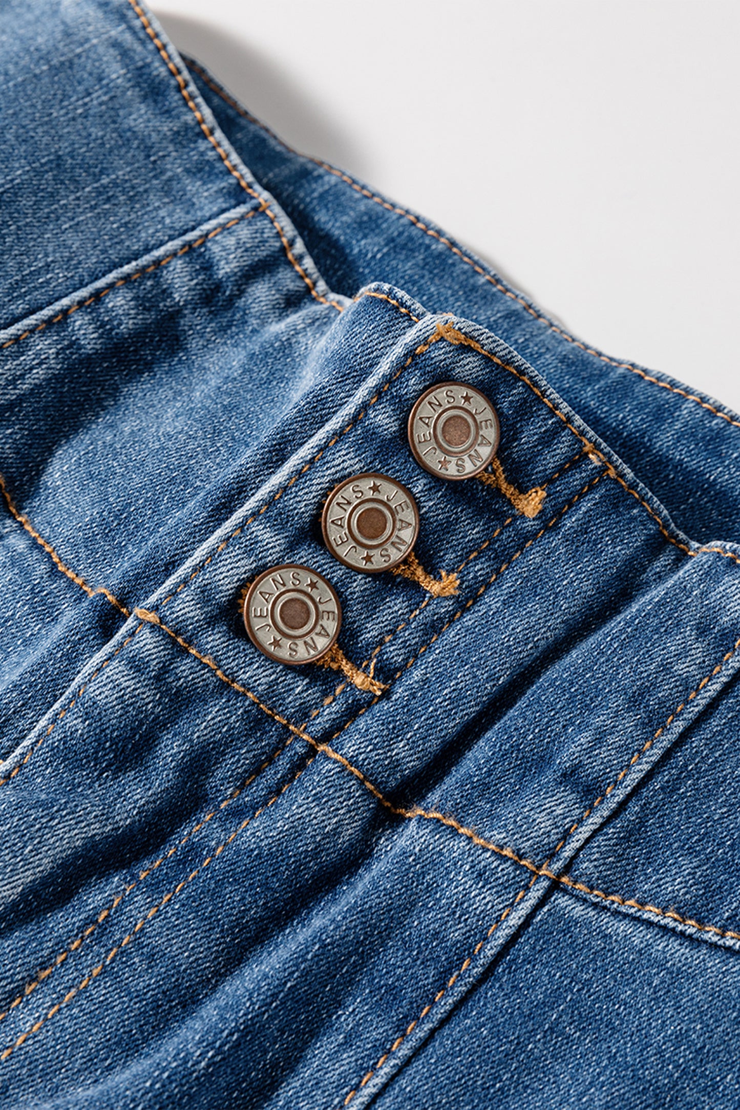 Blue Zone Planet | Sail Blue High Waist Button Fly Seamed Raw Hem Flare Jeans-Bottoms/Jeans-[Adult]-[Female]-2022 Online Blue Zone Planet