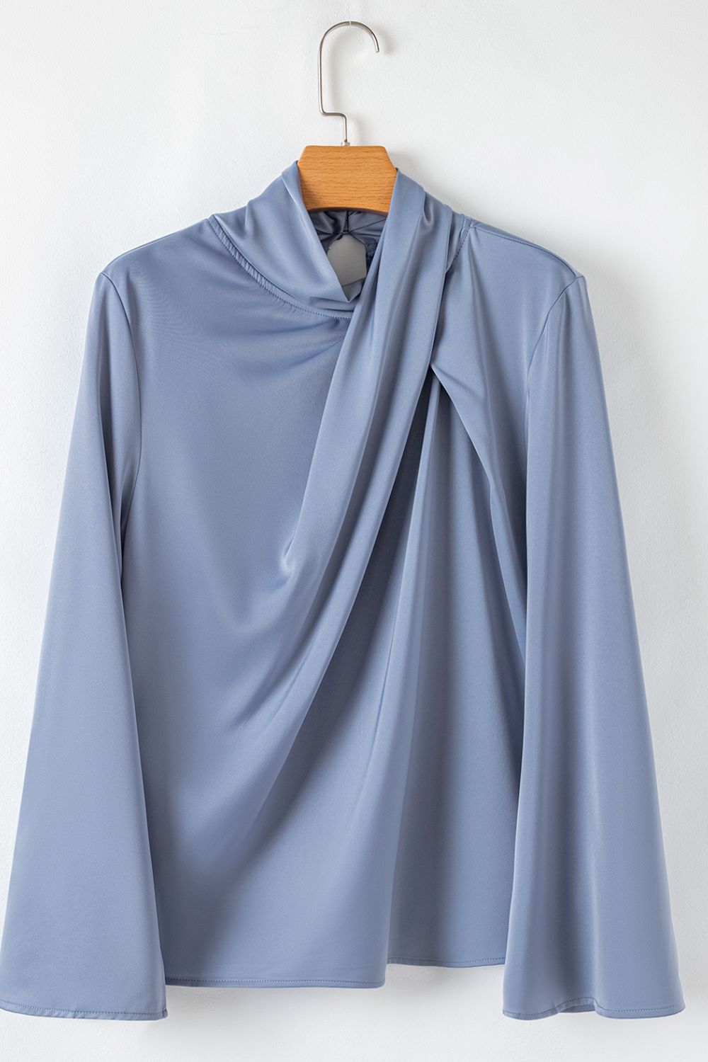 Cutout Turtleneck Long Sleeve Blouse-TOPS / DRESSES-[Adult]-[Female]-2022 Online Blue Zone Planet