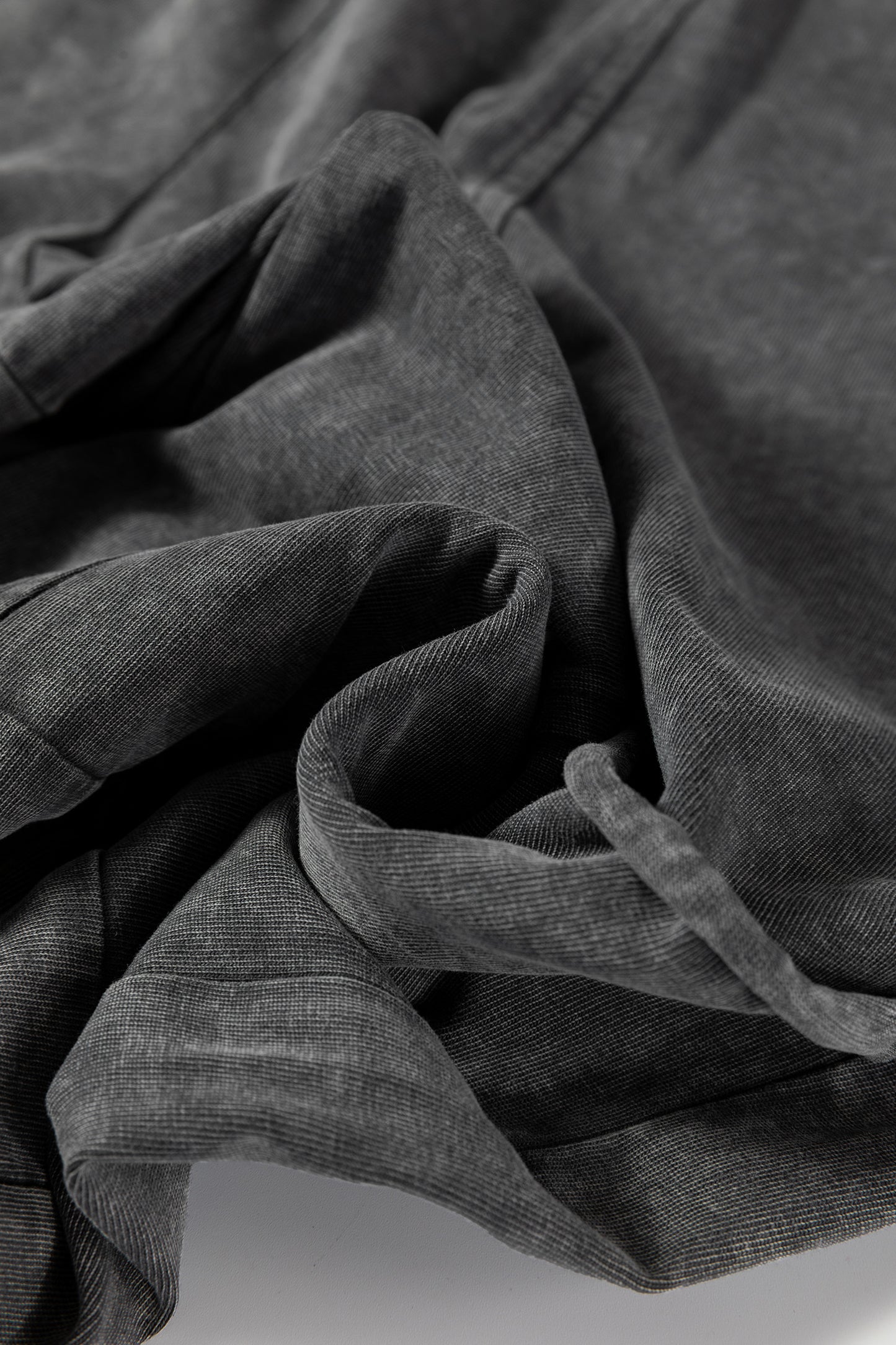 Medium Grey Mineral Wash Lace-Up High Waist Raw Hem Patched Pocket Pants-Bottoms/Pants & Culotte-[Adult]-[Female]-2022 Online Blue Zone Planet