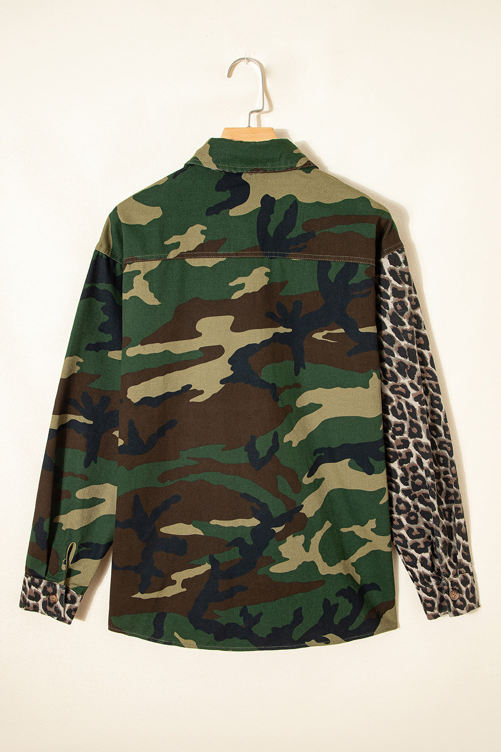 Brown Leopard Camo Patchwork Oversize Shacket-Outerwear/Jackets-[Adult]-[Female]-2022 Online Blue Zone Planet