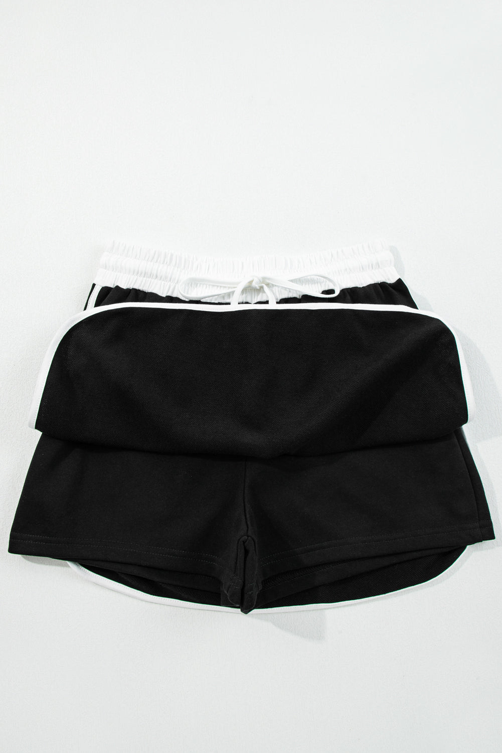 Evergreen Varsity Stripe Detail Drop Shoulder Pullover Mini Skirt Set-Two Piece Sets/Two Piece Dresses-[Adult]-[Female]-2022 Online Blue Zone Planet