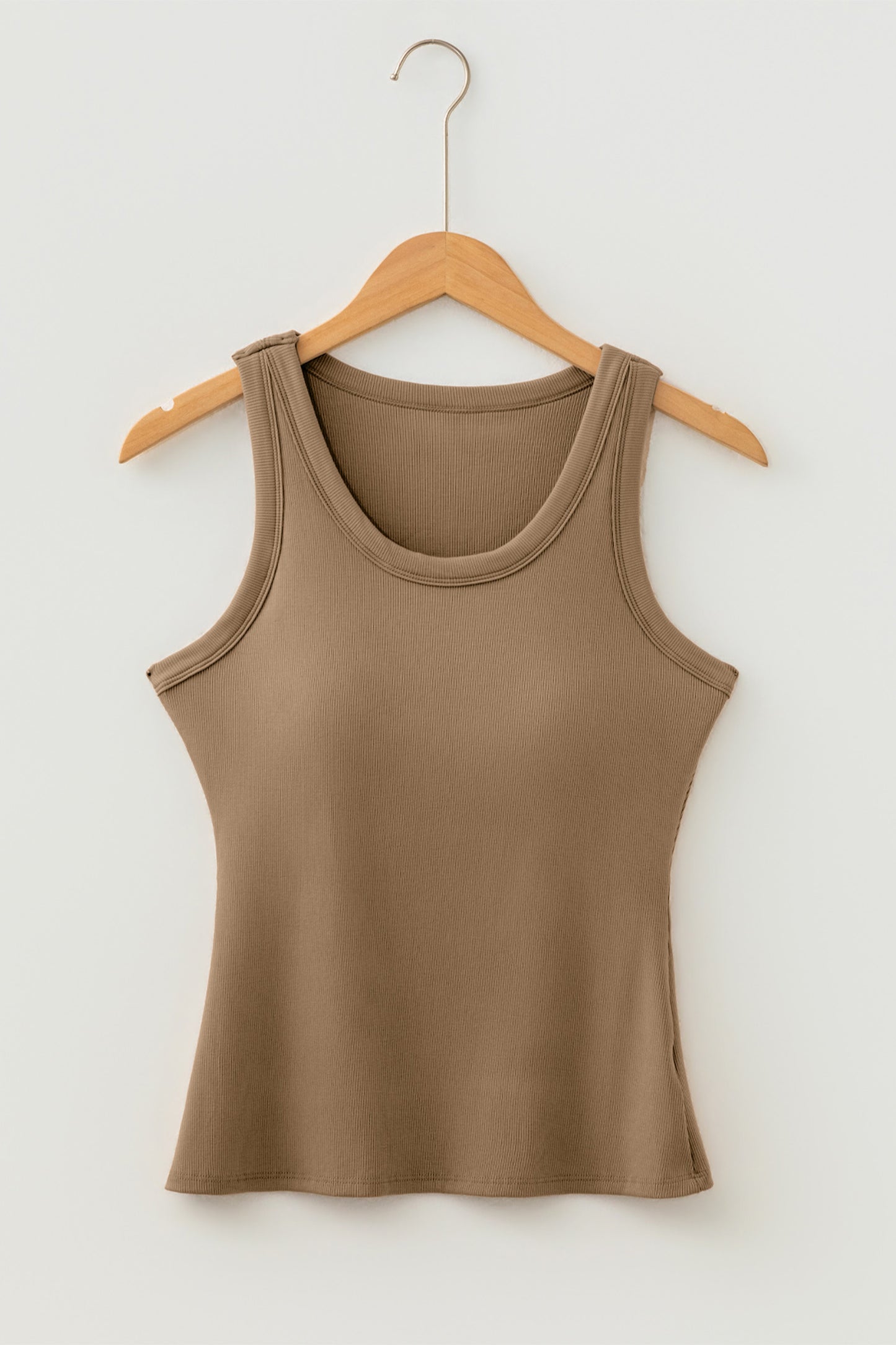 Four Leaf Clover Slim Ribbed Padded Tank Top-Tops/Tank Tops-[Adult]-[Female]-2022 Online Blue Zone Planet