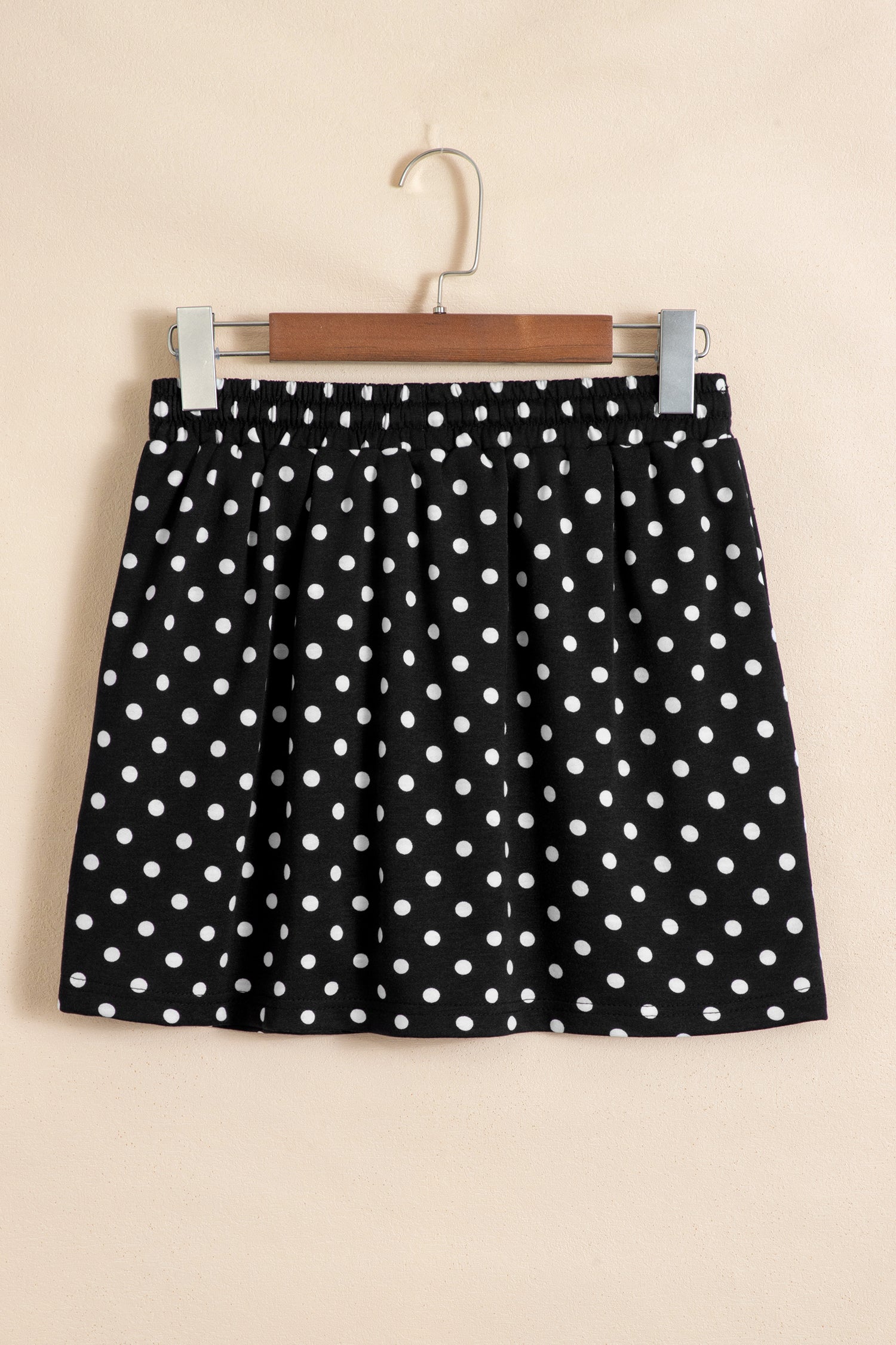 Fiery Red Polka Dot Drawstring Casual Mini Skort-Bottoms/Skirts & Petticoat-[Adult]-[Female]-2022 Online Blue Zone Planet