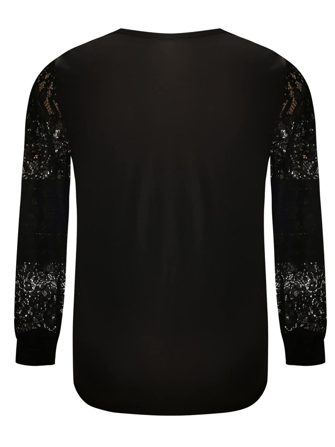 Full Size Lace Detail V-Neck Long Sleeve Blouse-TOPS / DRESSES-[Adult]-[Female]-2022 Online Blue Zone Planet