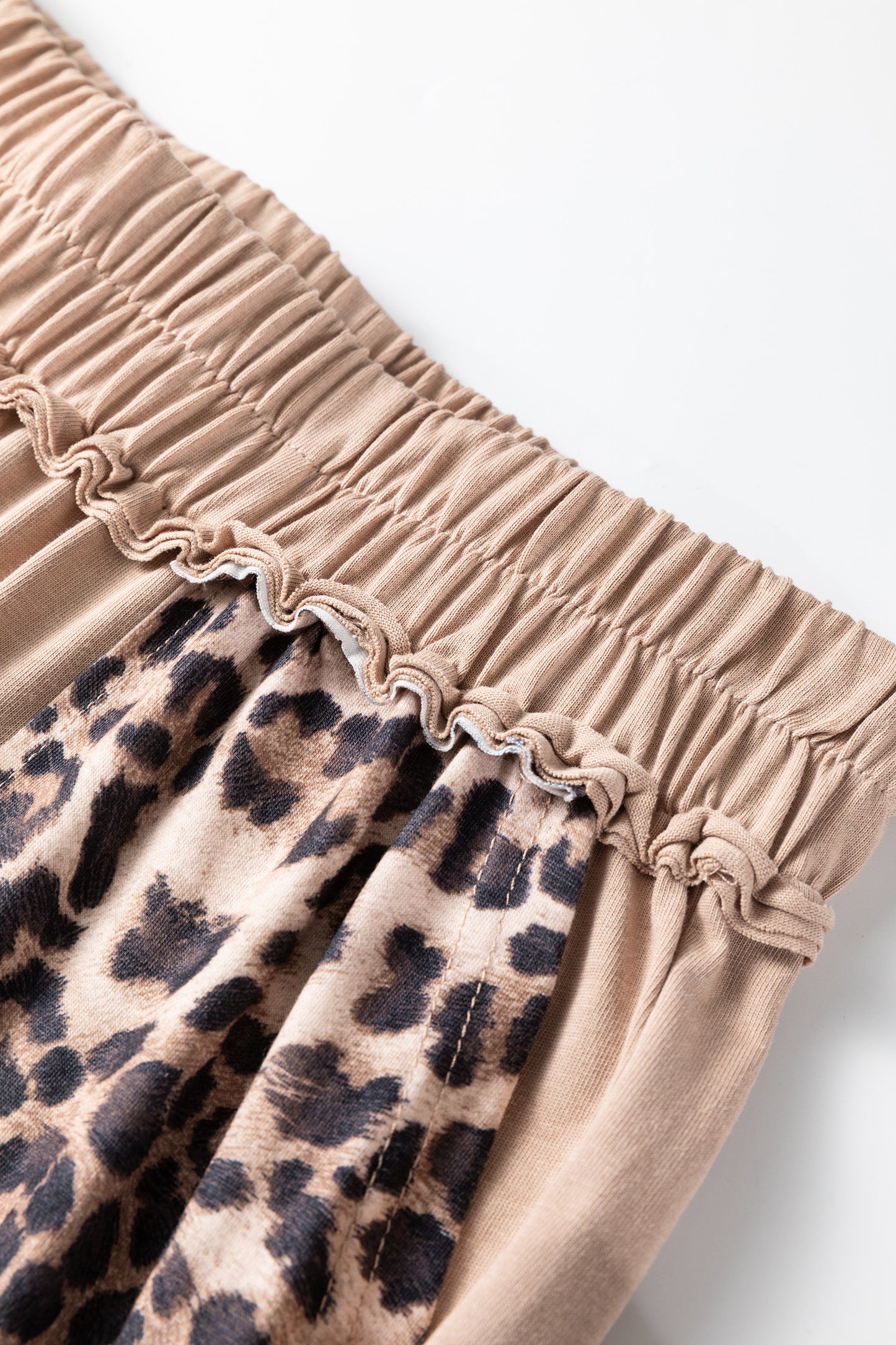 Straw Yellow Mineral Wash Leopard Patchwork Wide Leg Pants-Bottoms/Pants & Culotte-[Adult]-[Female]-2022 Online Blue Zone Planet